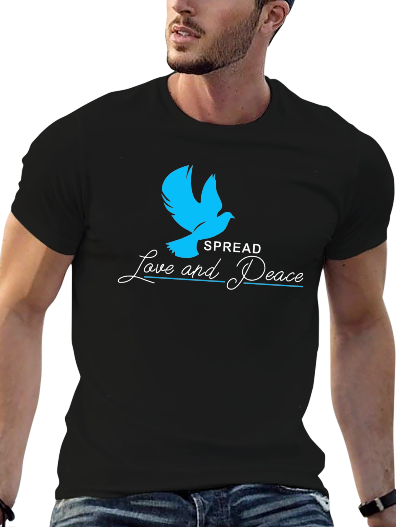 Spread Love and Peace T-Shirt - Dove Graphic Tee