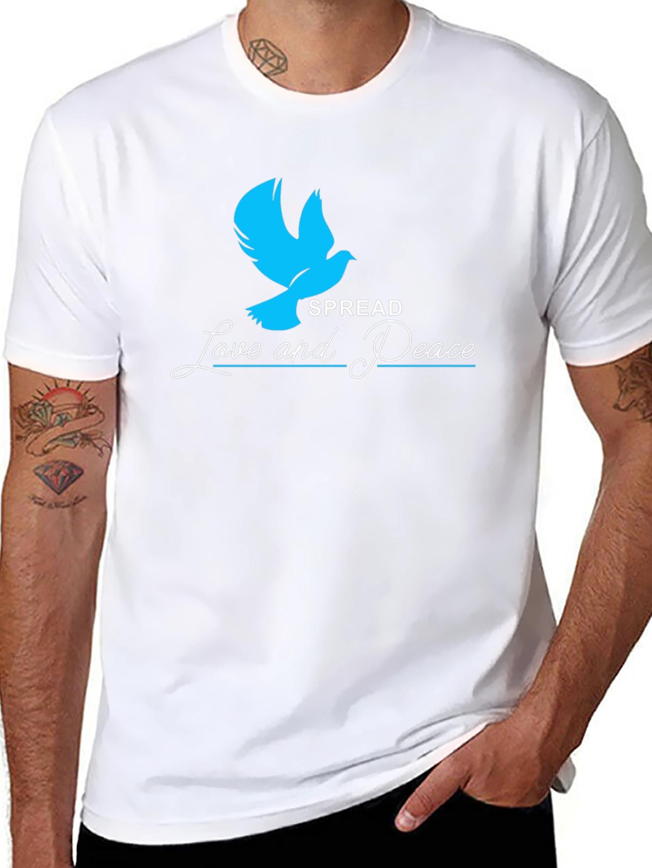 Spread Love and Peace T-Shirt - Dove Graphic Tee