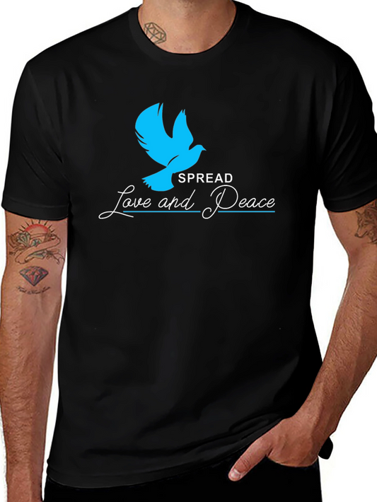 Spread Love and Peace T-Shirt - Dove Graphic Tee