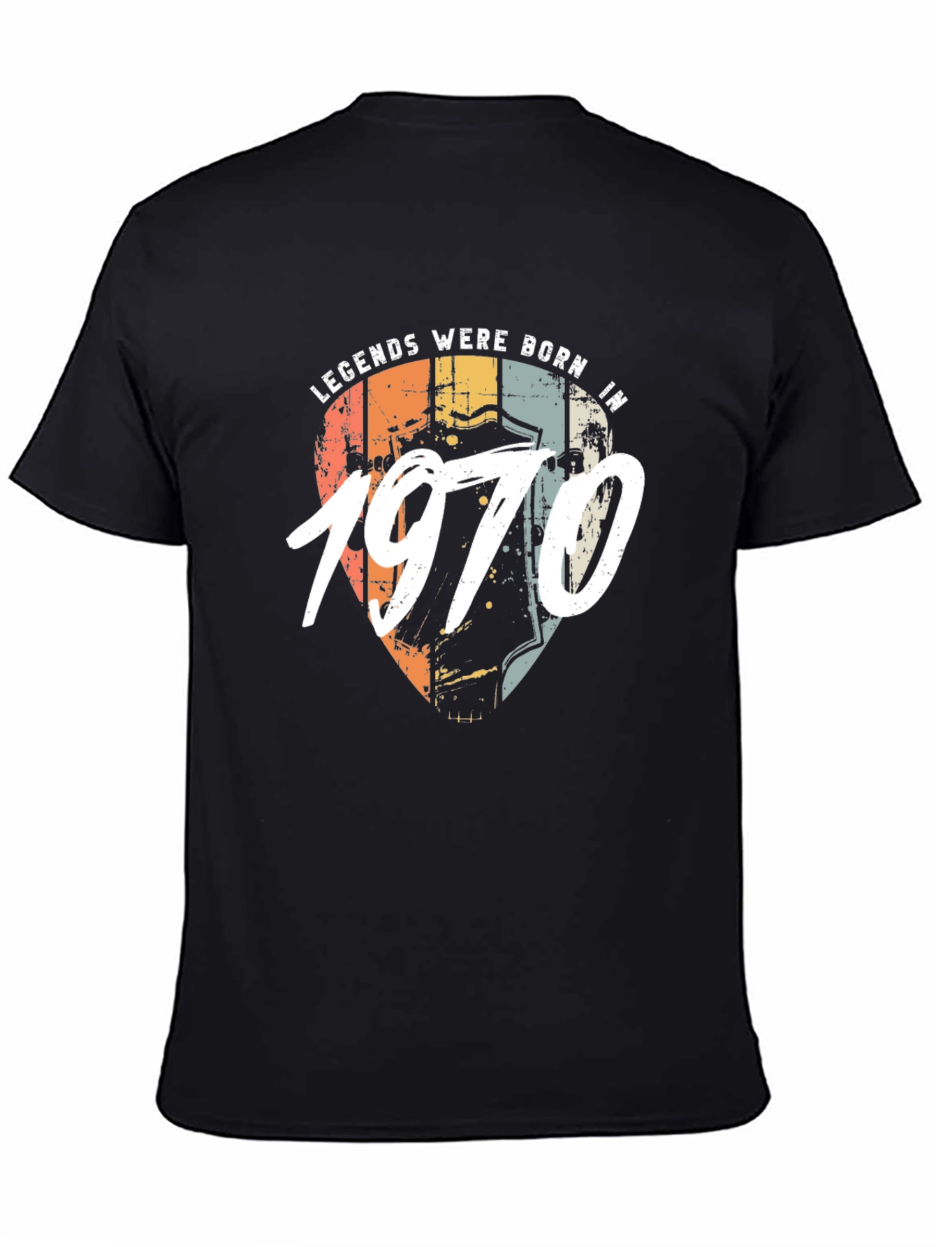 Legends Were Born In 1970 Black T-Shirt