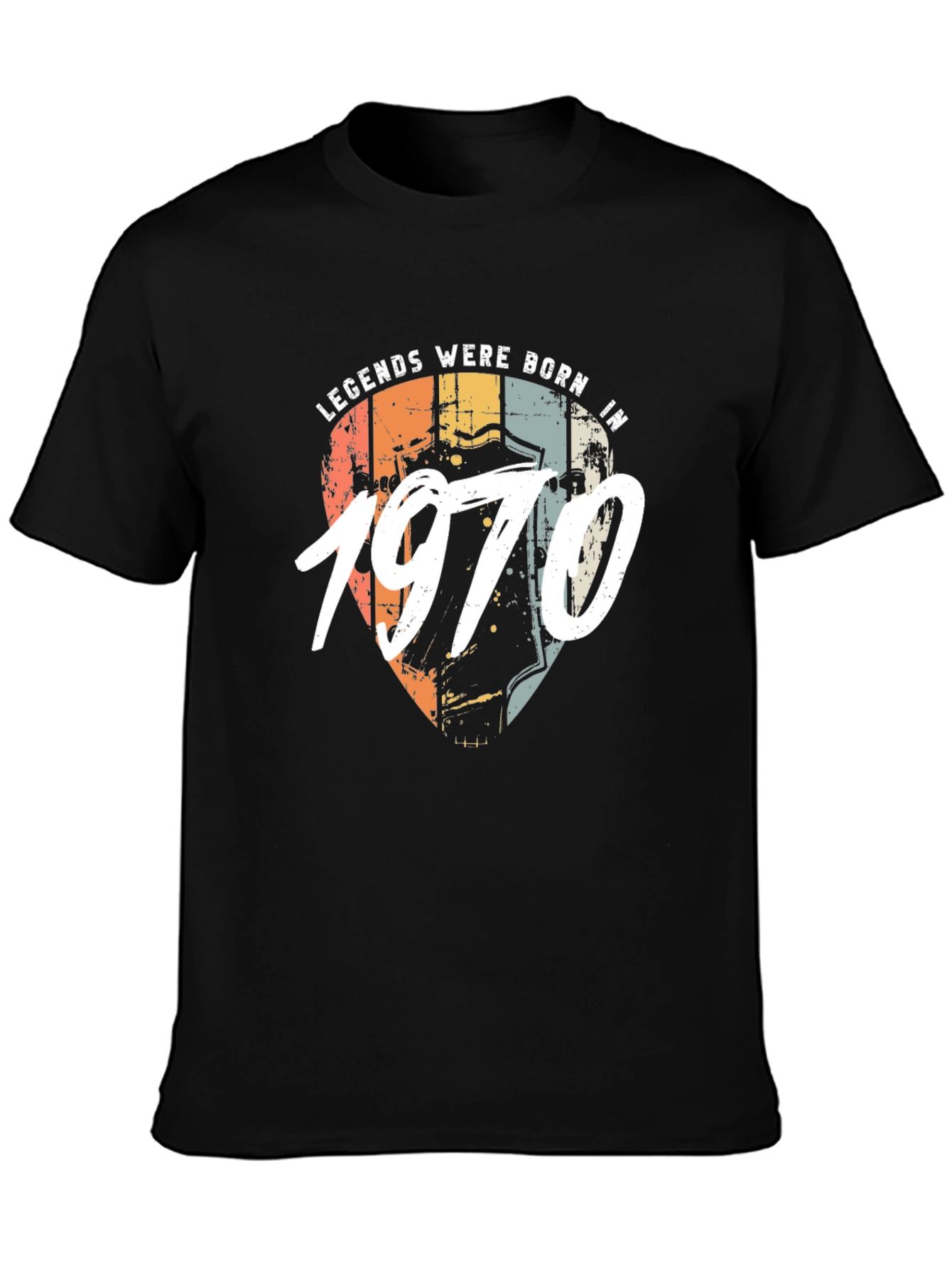 Legends Were Born In 1970 Black T-Shirt
