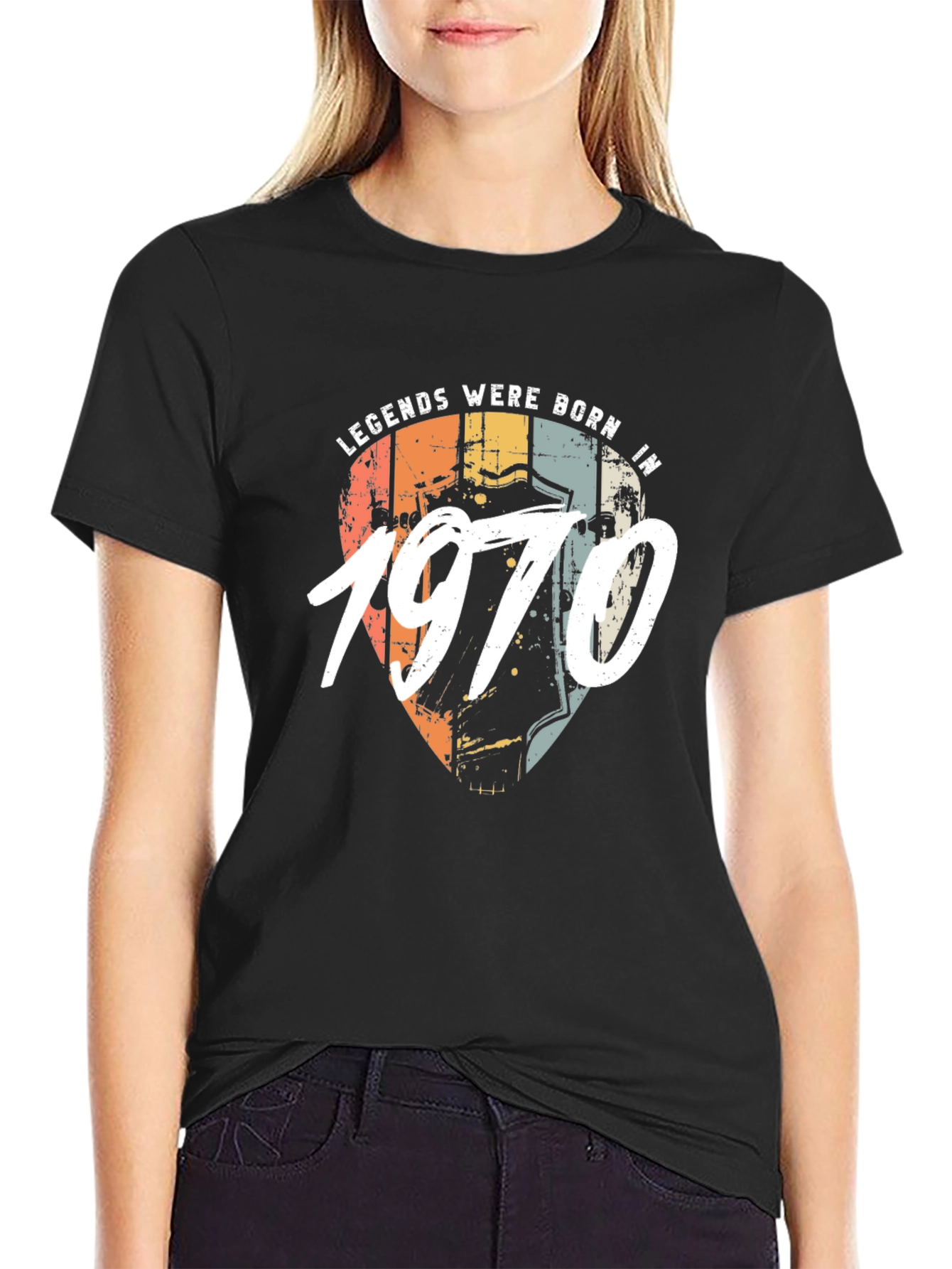 Legends Were Born In 1970 Black T-Shirt