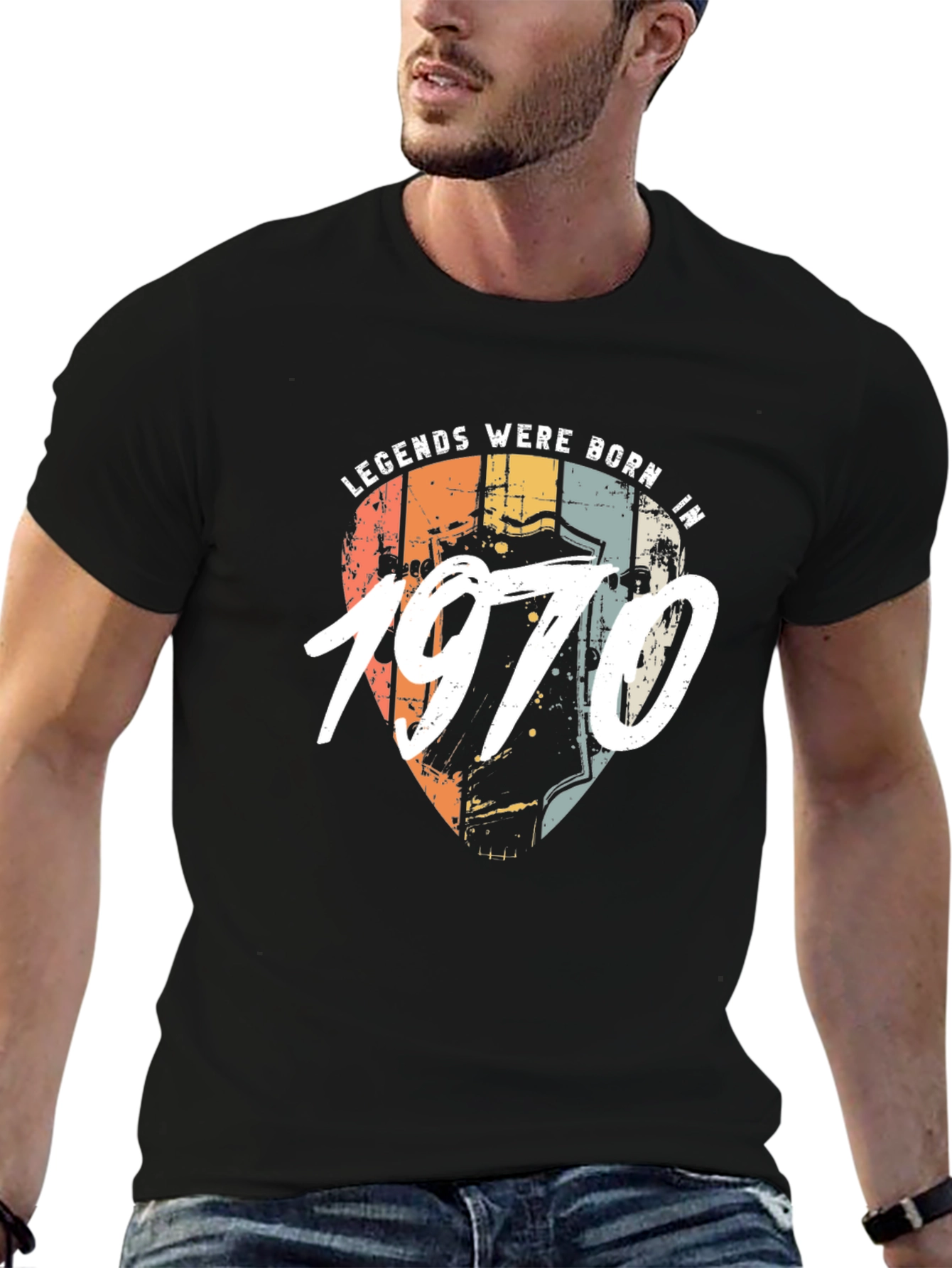 Legends Were Born In 1970 Black T-Shirt