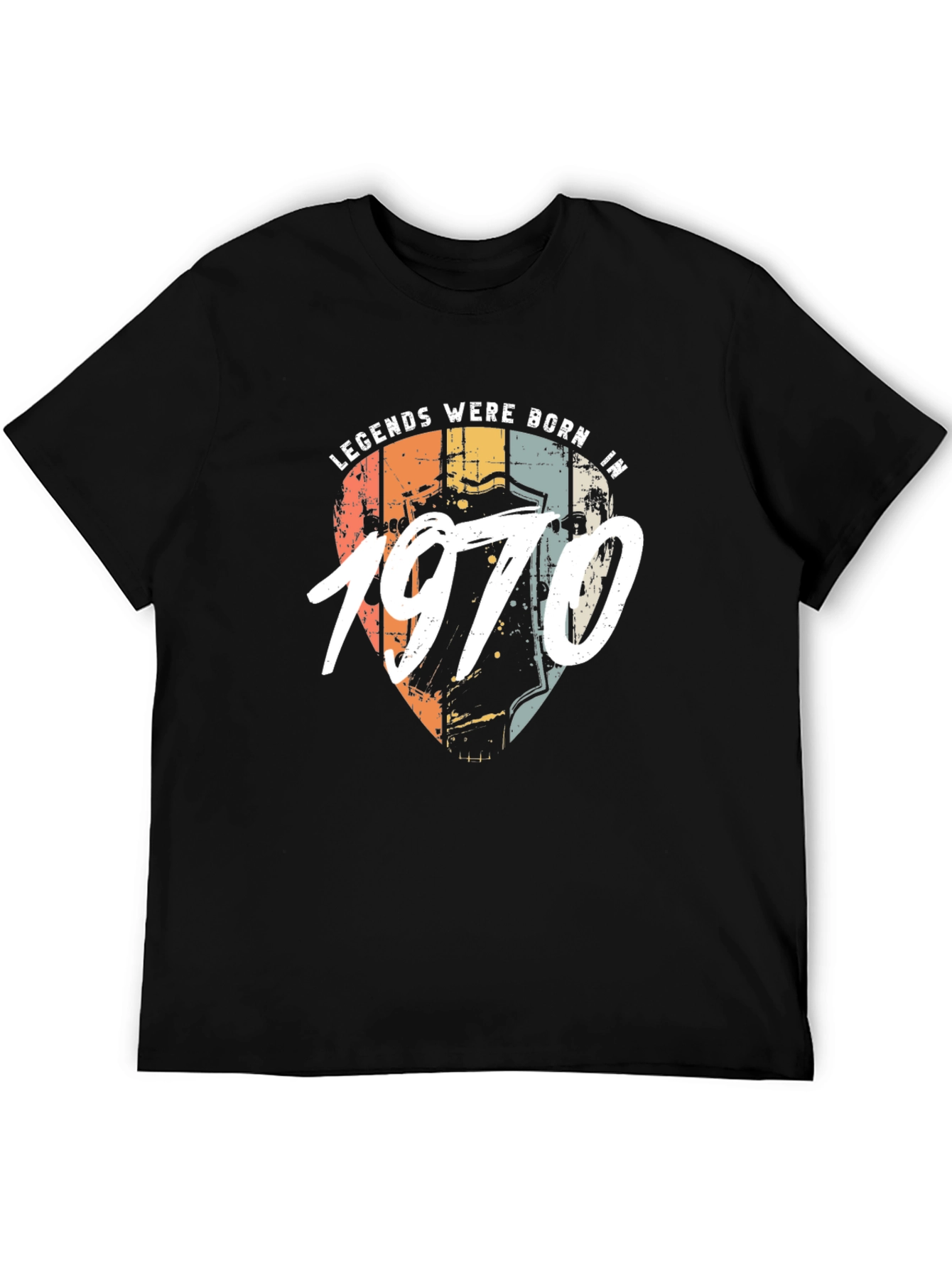 Legends Were Born In 1970 Black T-Shirt