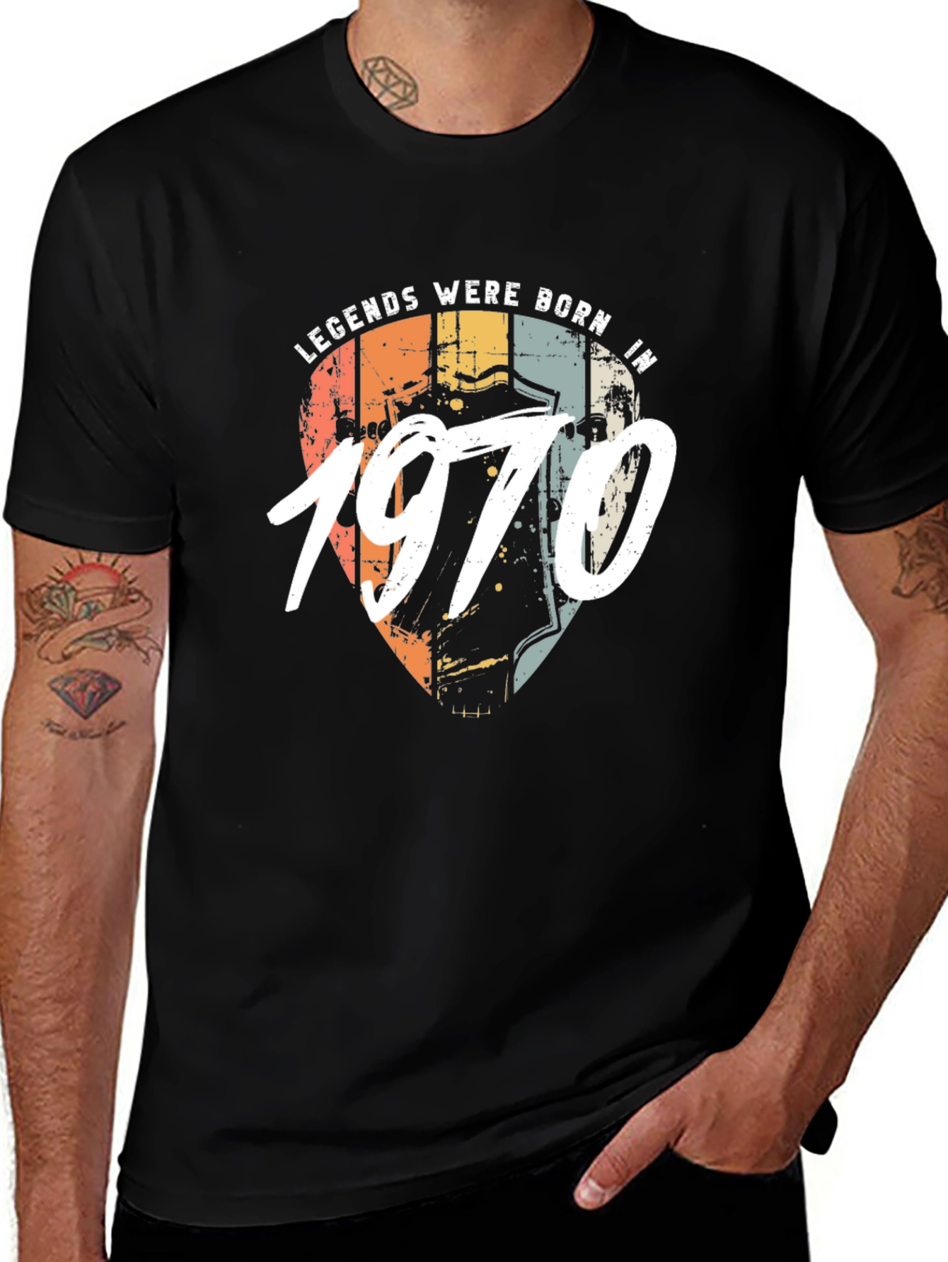 Legends Were Born In 1970 Black T-Shirt