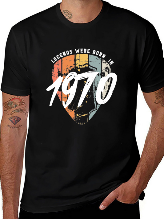 Legends Were Born In 1970 Black T-Shirt