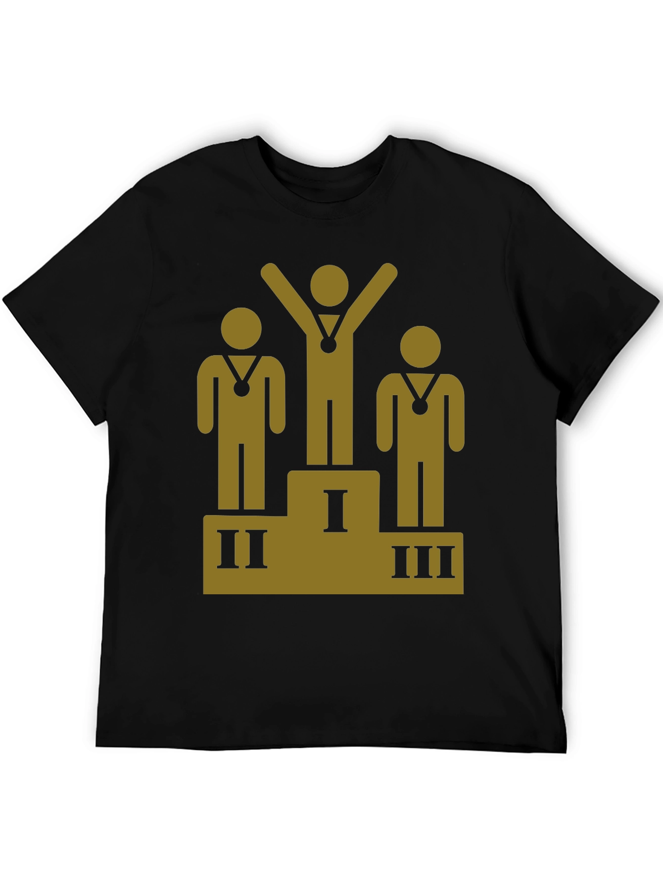 Podium Winner Graphic Tee - Black Cotton T-Shirt