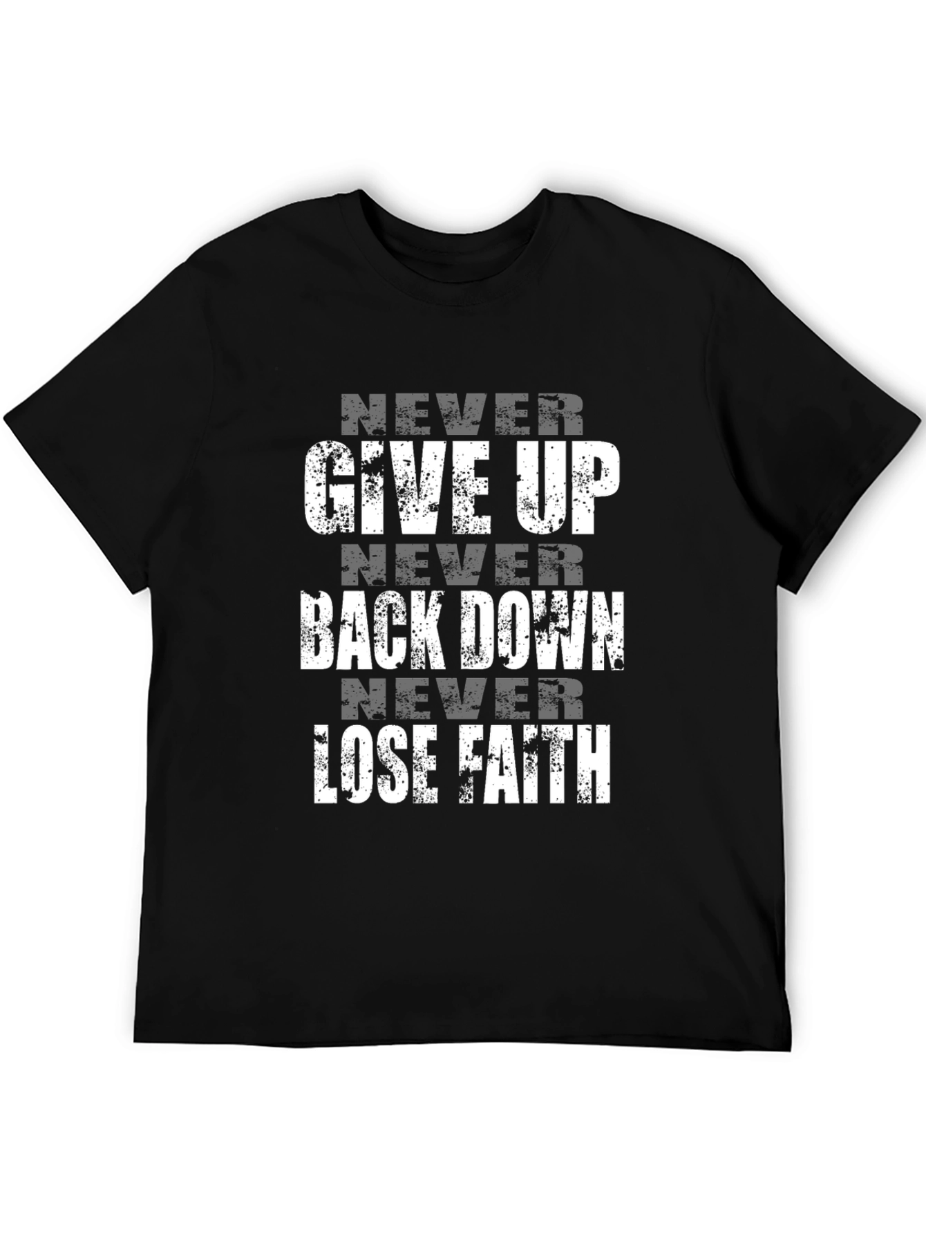 Motivational Never Settle Black Graphic Tee