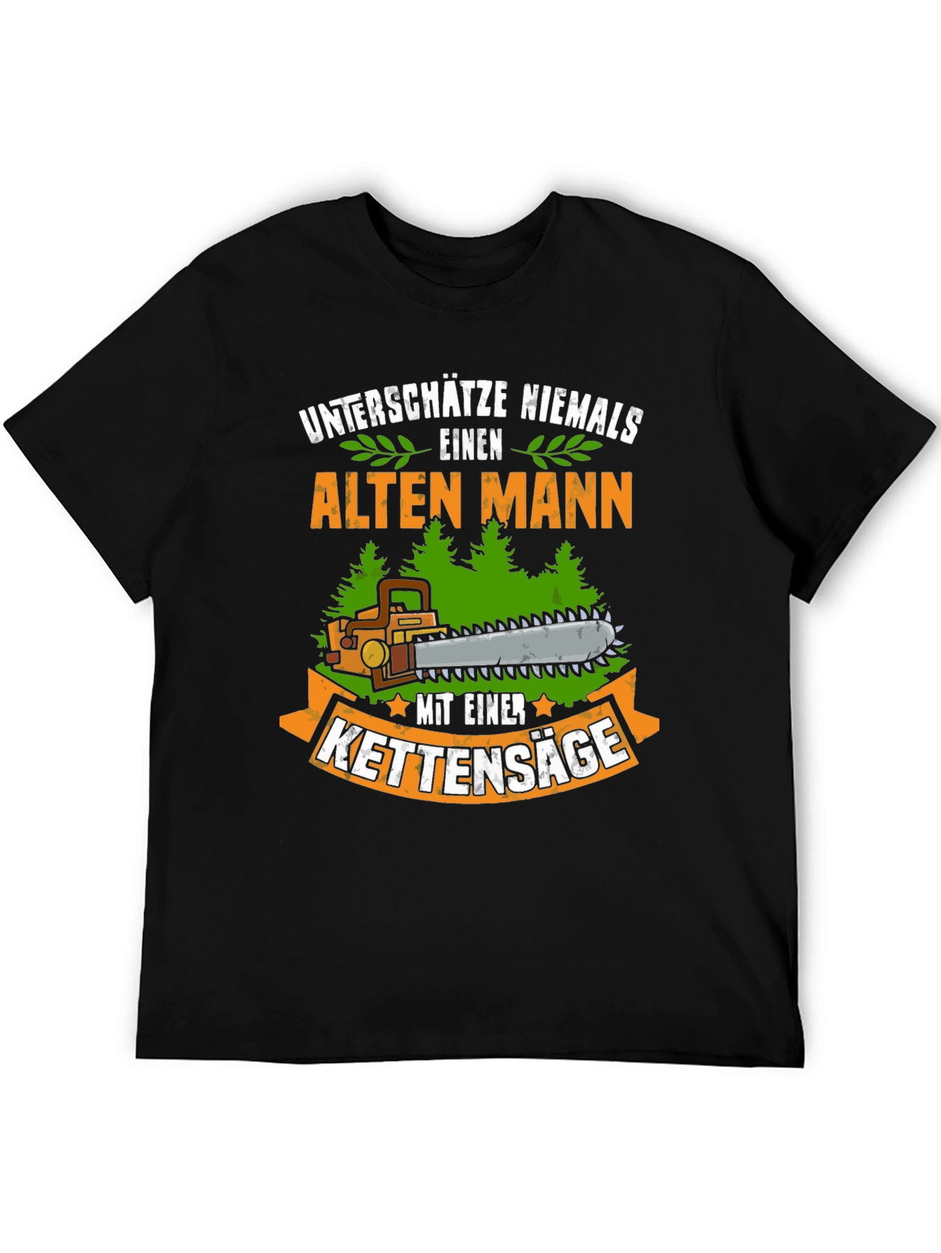 Funny German Old Man Chainsaw T-Shirt