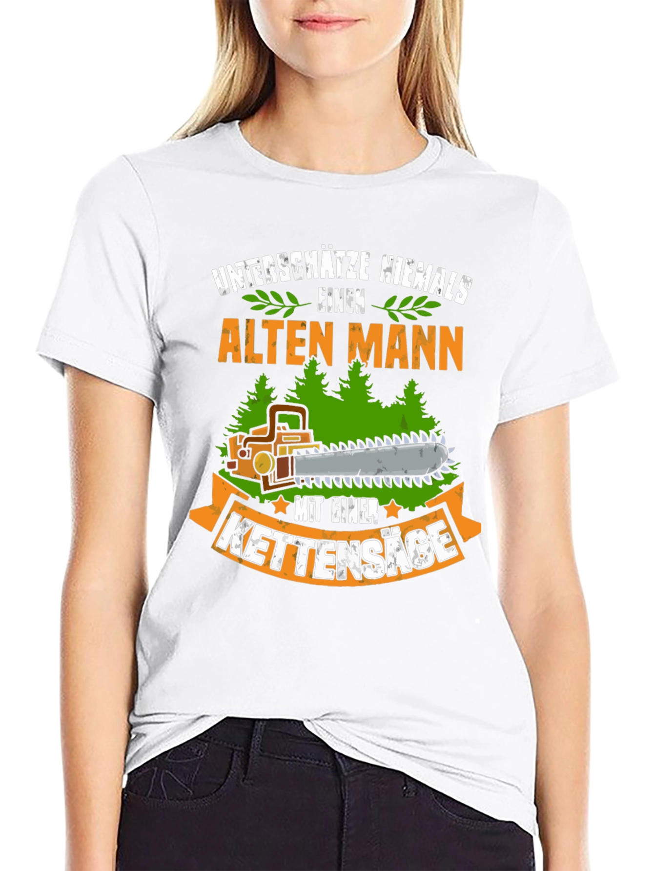 Funny German Old Man Chainsaw T-Shirt
