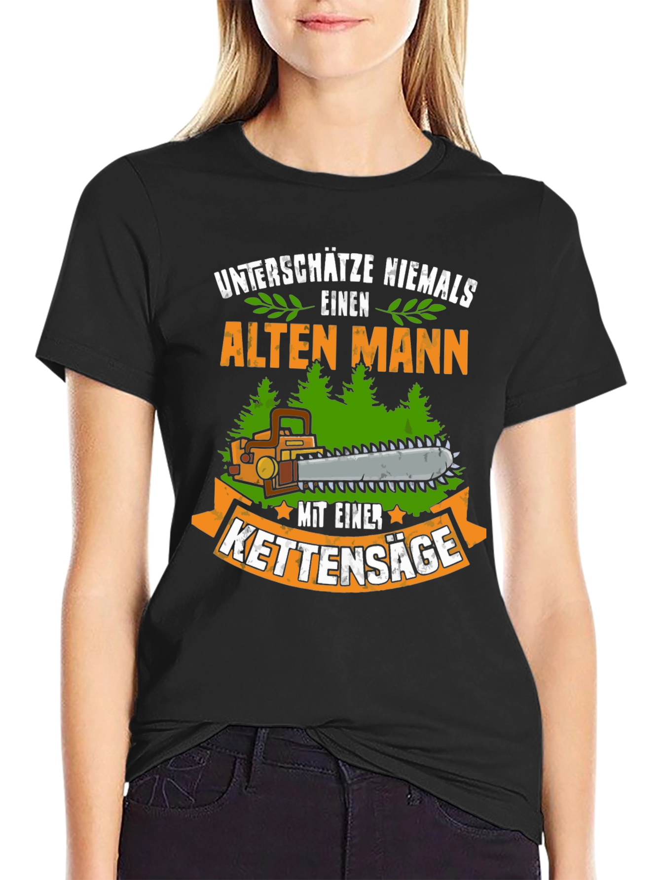 Funny German Old Man Chainsaw T-Shirt