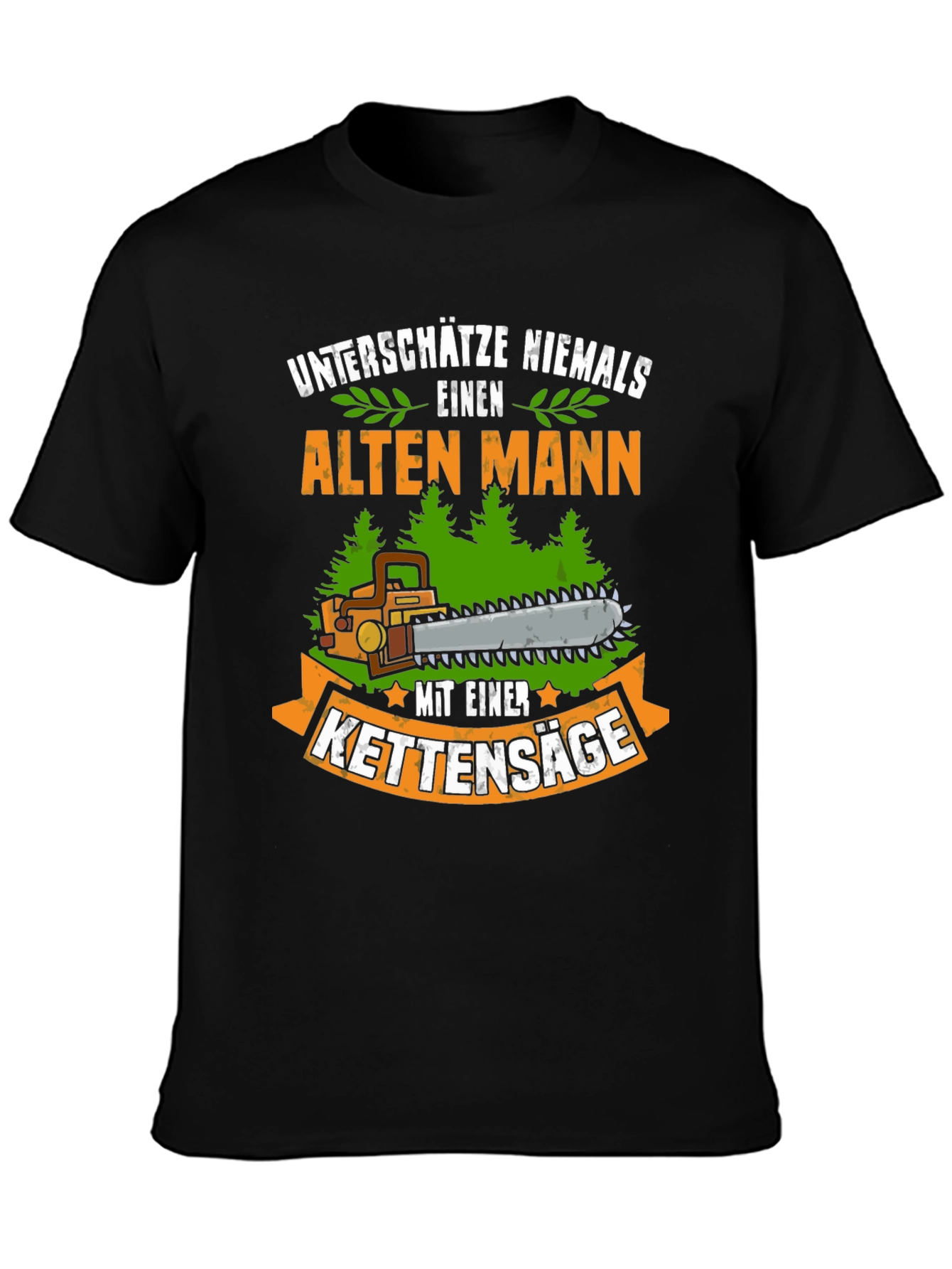 Funny German Old Man Chainsaw T-Shirt