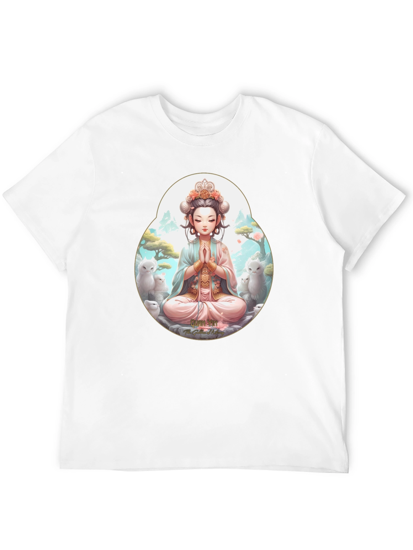 Zen Girl T-Shirt - Meditating Anime Style