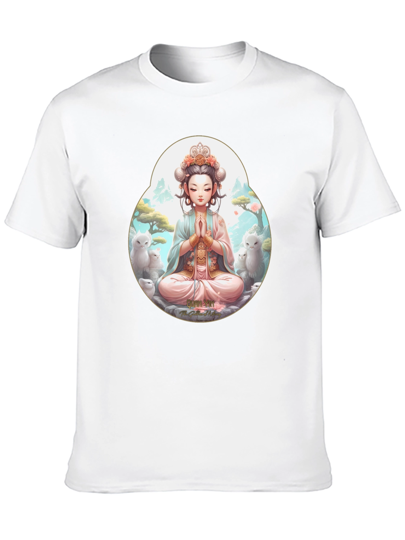 Zen Girl T-Shirt - Meditating Anime Style