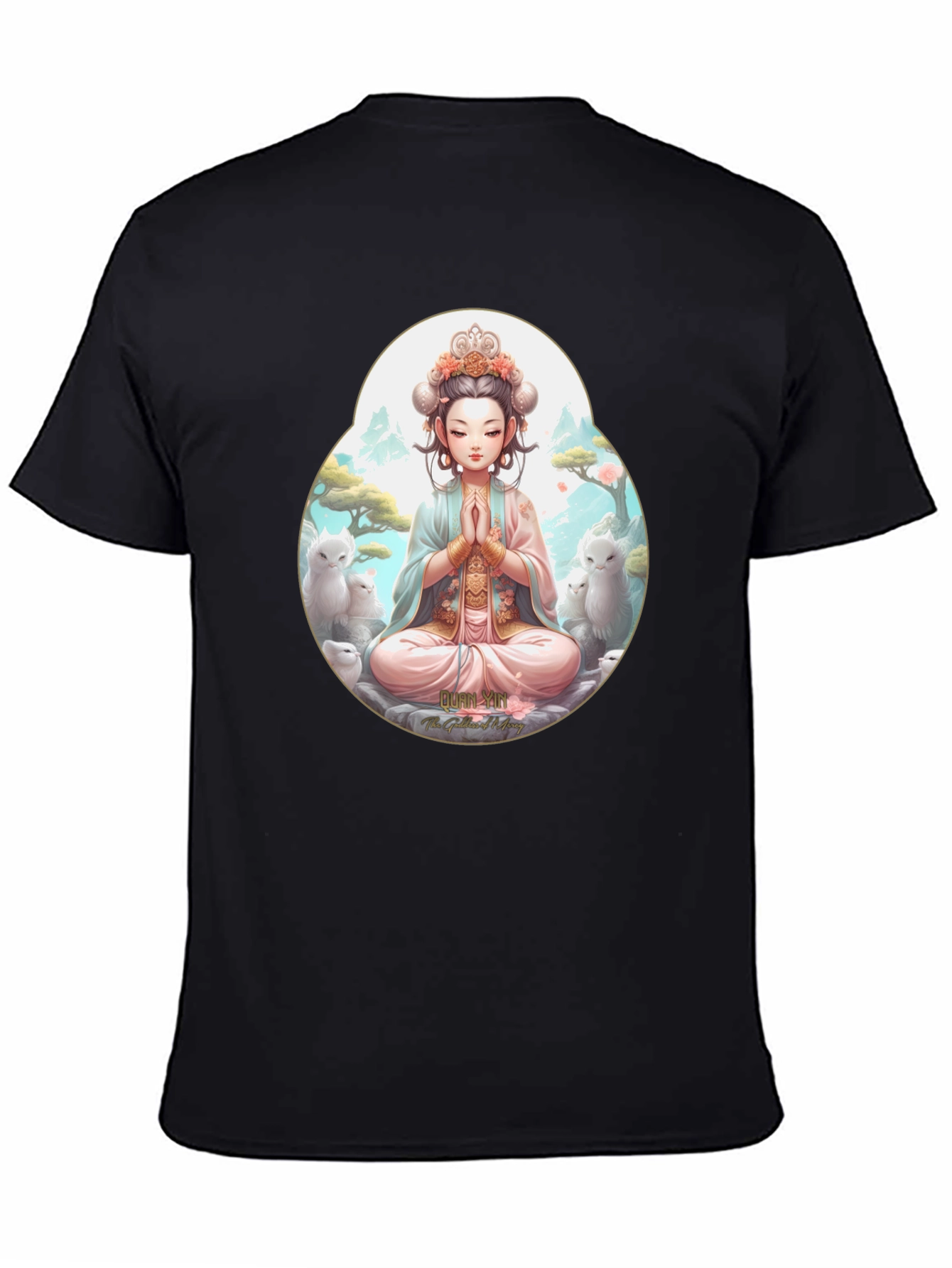 Zen Girl T-Shirt - Meditating Anime Style