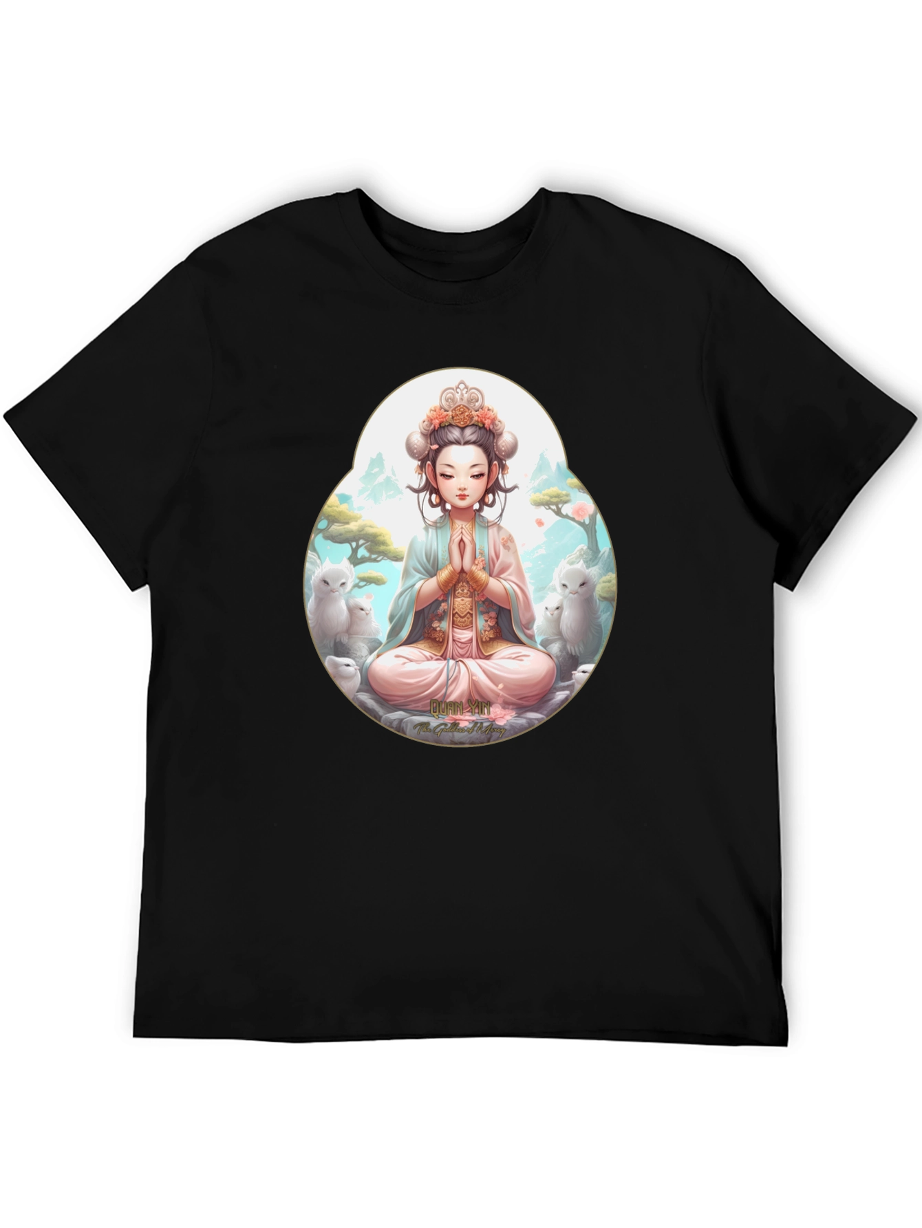 Zen Girl T-Shirt - Meditating Anime Style