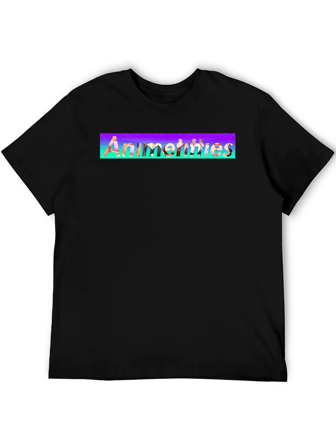 Anime Thighs Graphic T-Shirt - Black