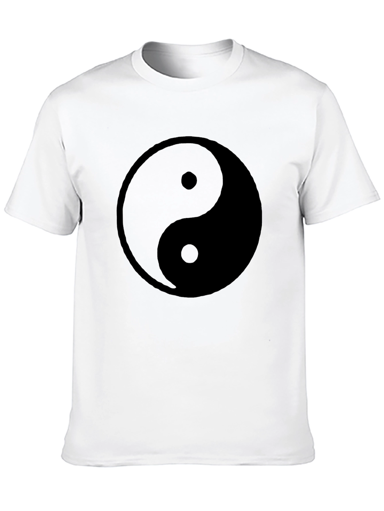 Yin Yang Graphic Print Black T-Shirt