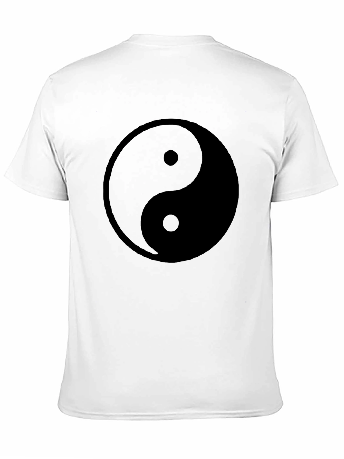 Yin Yang Graphic Print Black T-Shirt