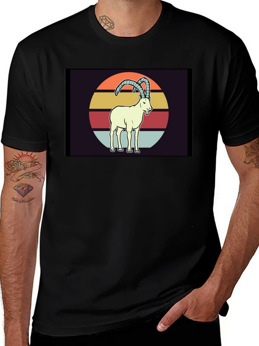 Retro Ibex T-Shirt - Vintage Style Goat Tee
