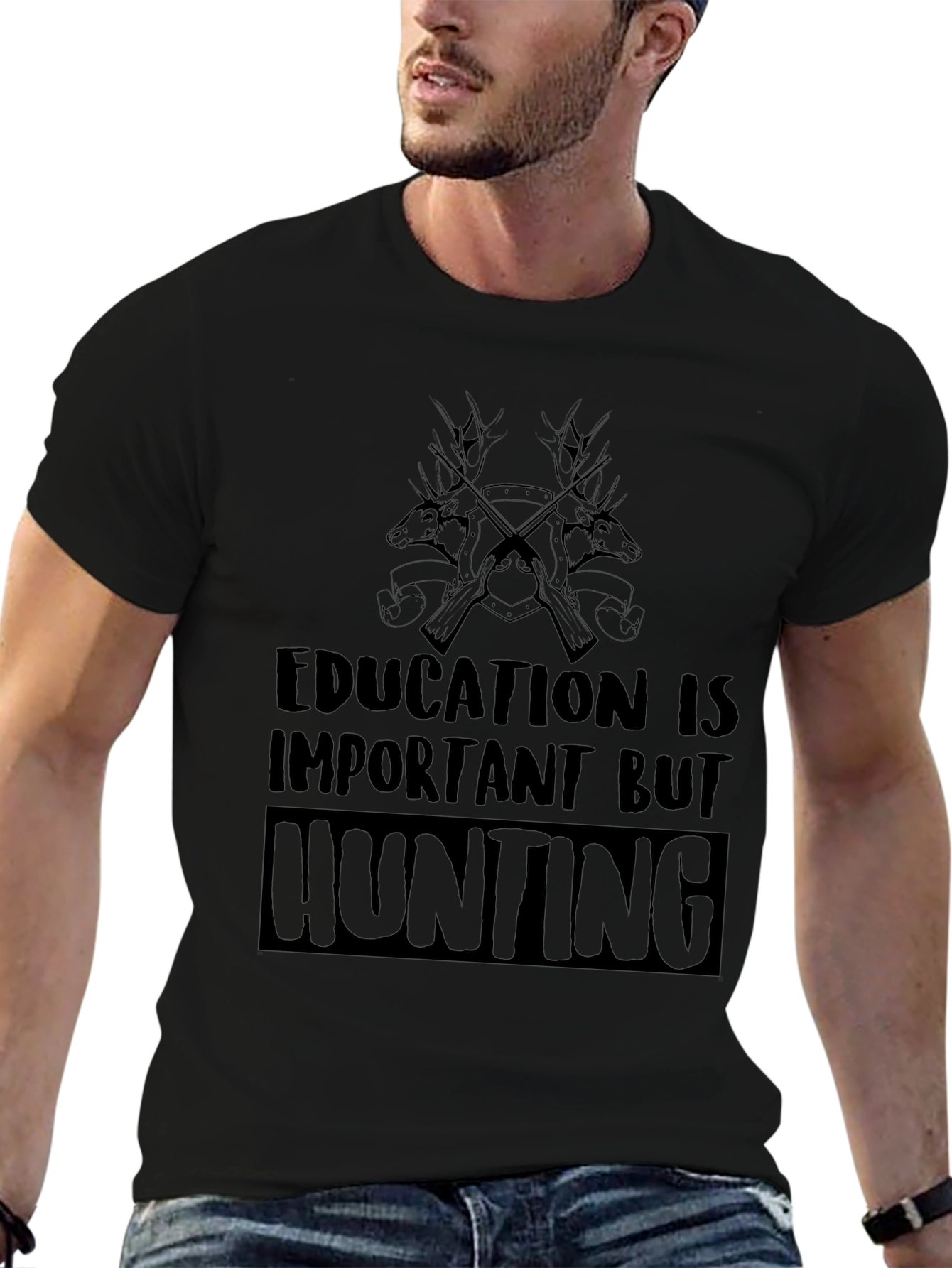 Hunting Graphic Tee: Education is Important