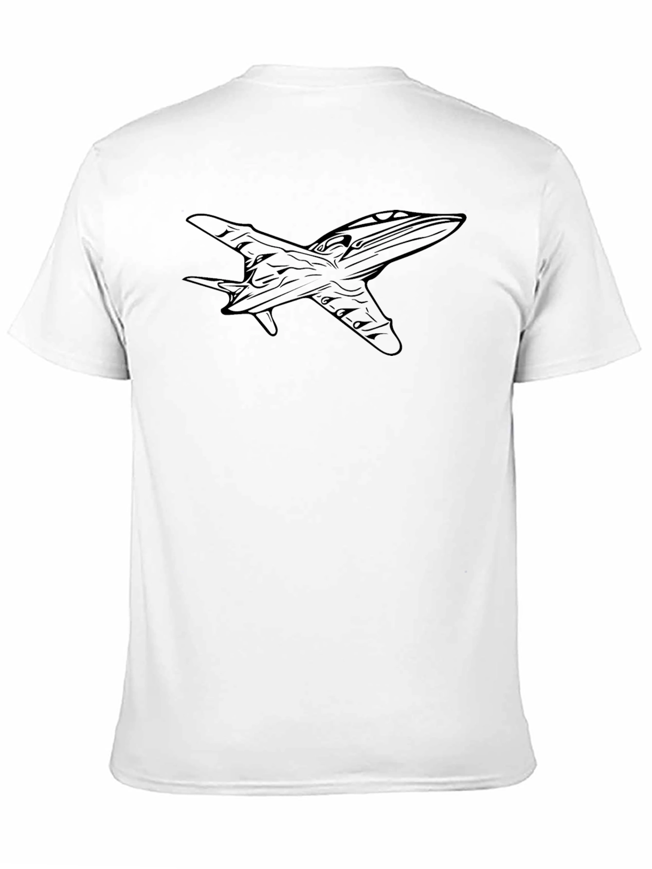 Black Airplane Graphic Tee - Stylish Comfort