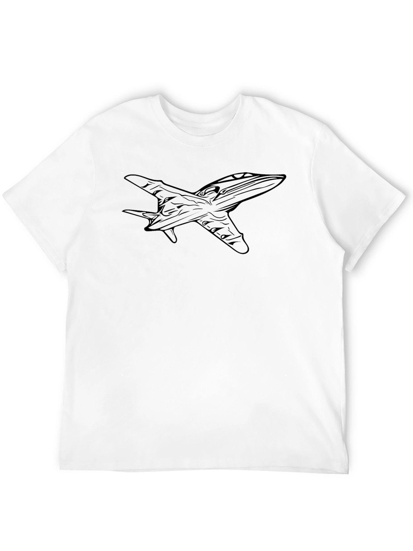 Black Airplane Graphic Tee - Stylish Comfort