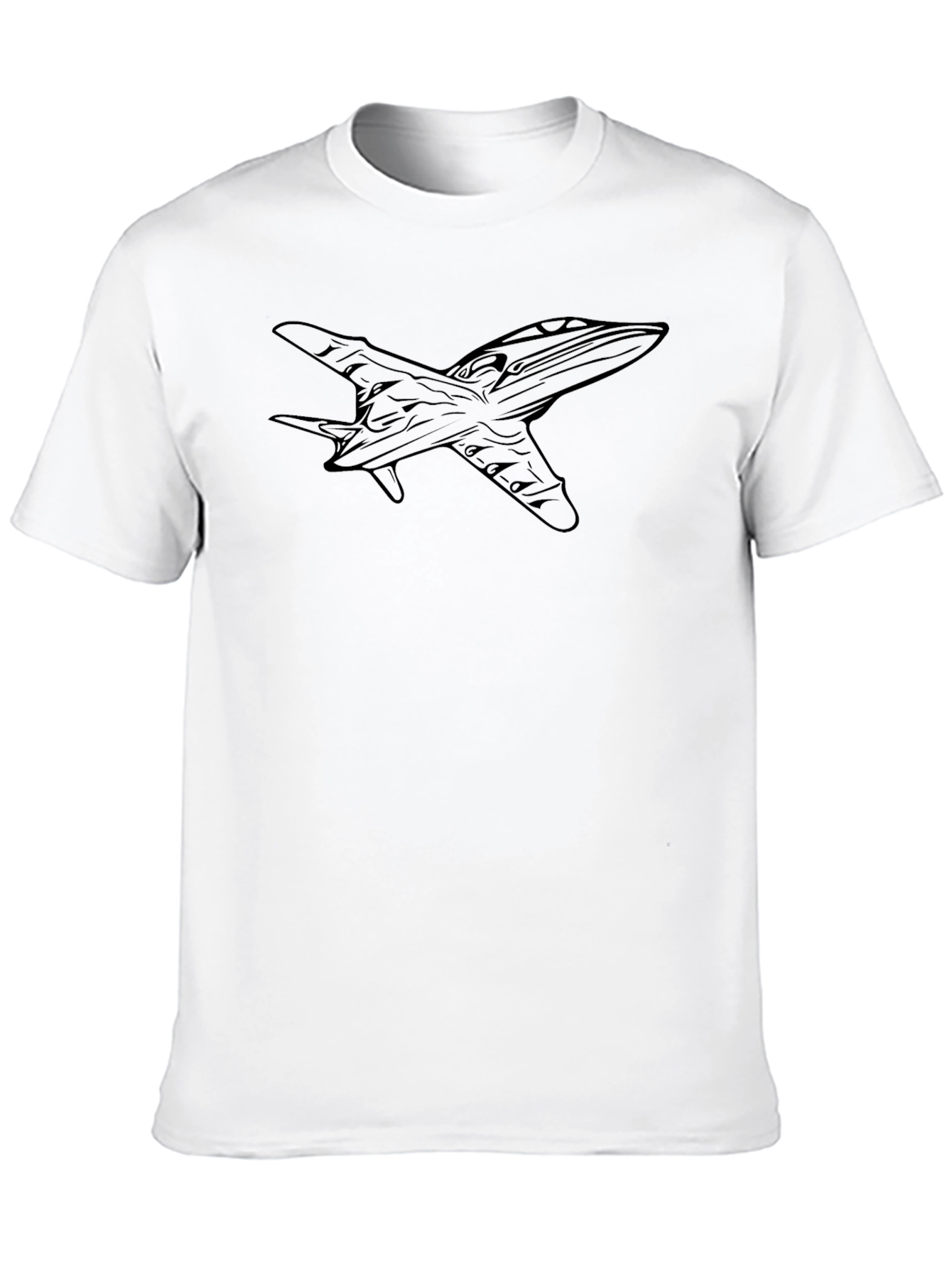 Black Airplane Graphic Tee - Stylish Comfort