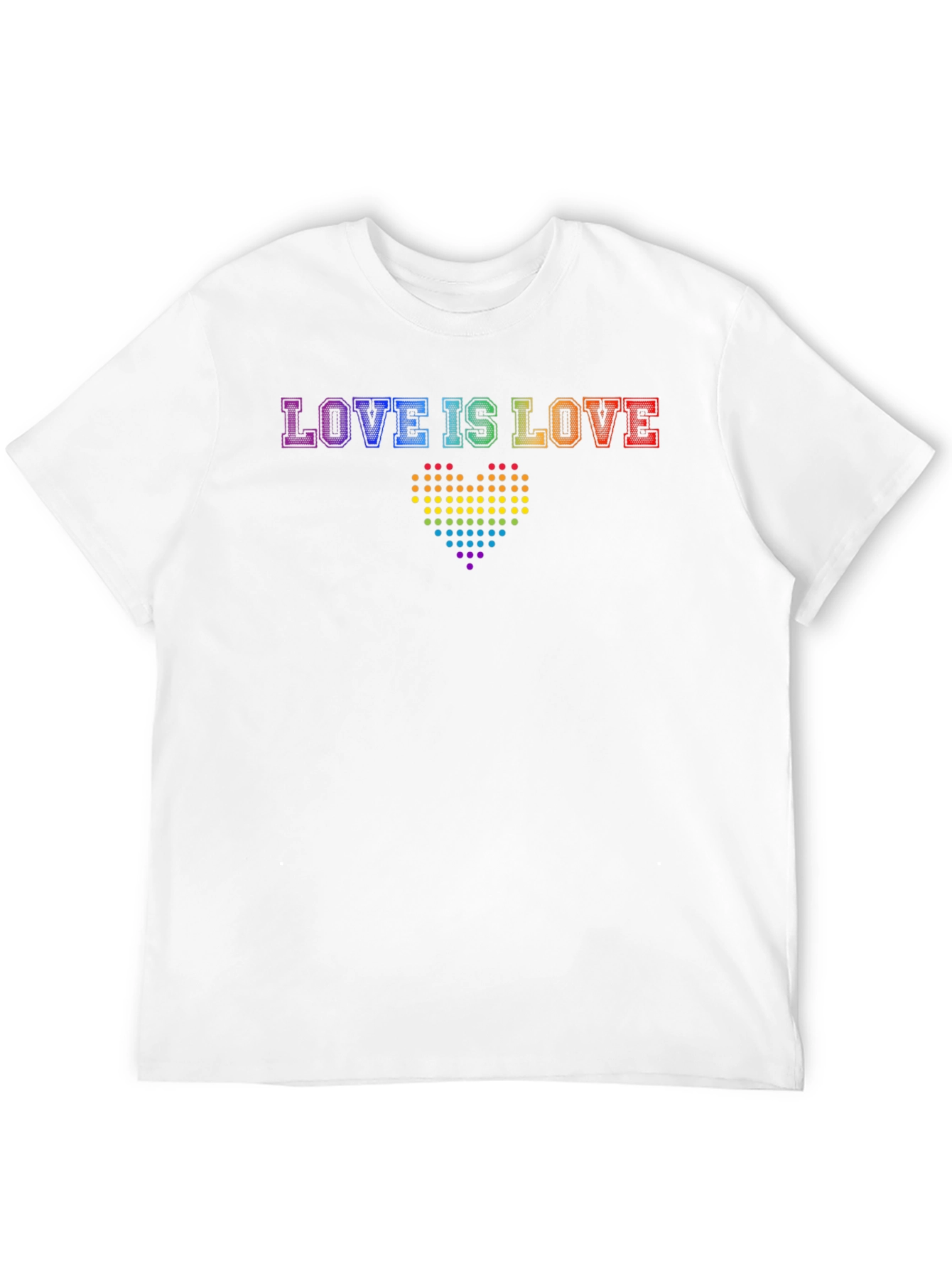 Love is Love Pride T-Shirt - Rainbow Heart