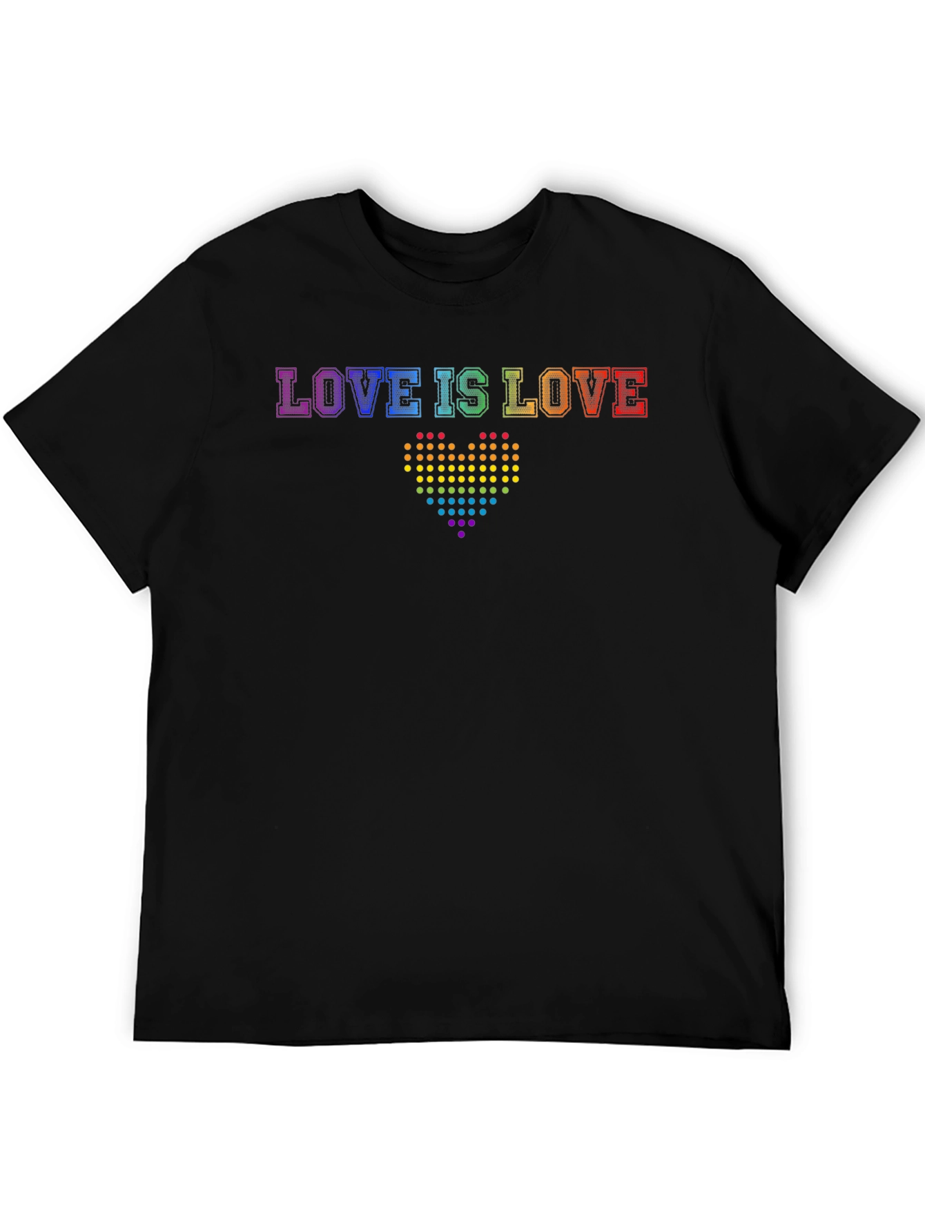 Love is Love Pride T-Shirt - Rainbow Heart