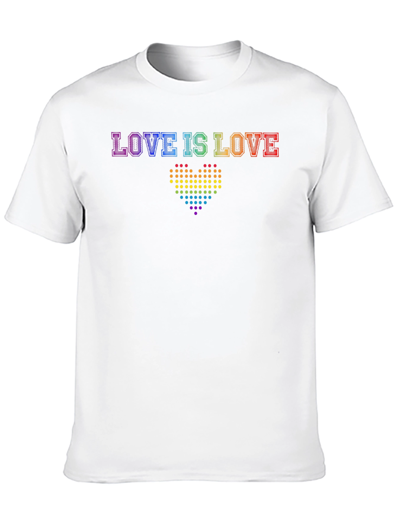 Love is Love Pride T-Shirt - Rainbow Heart