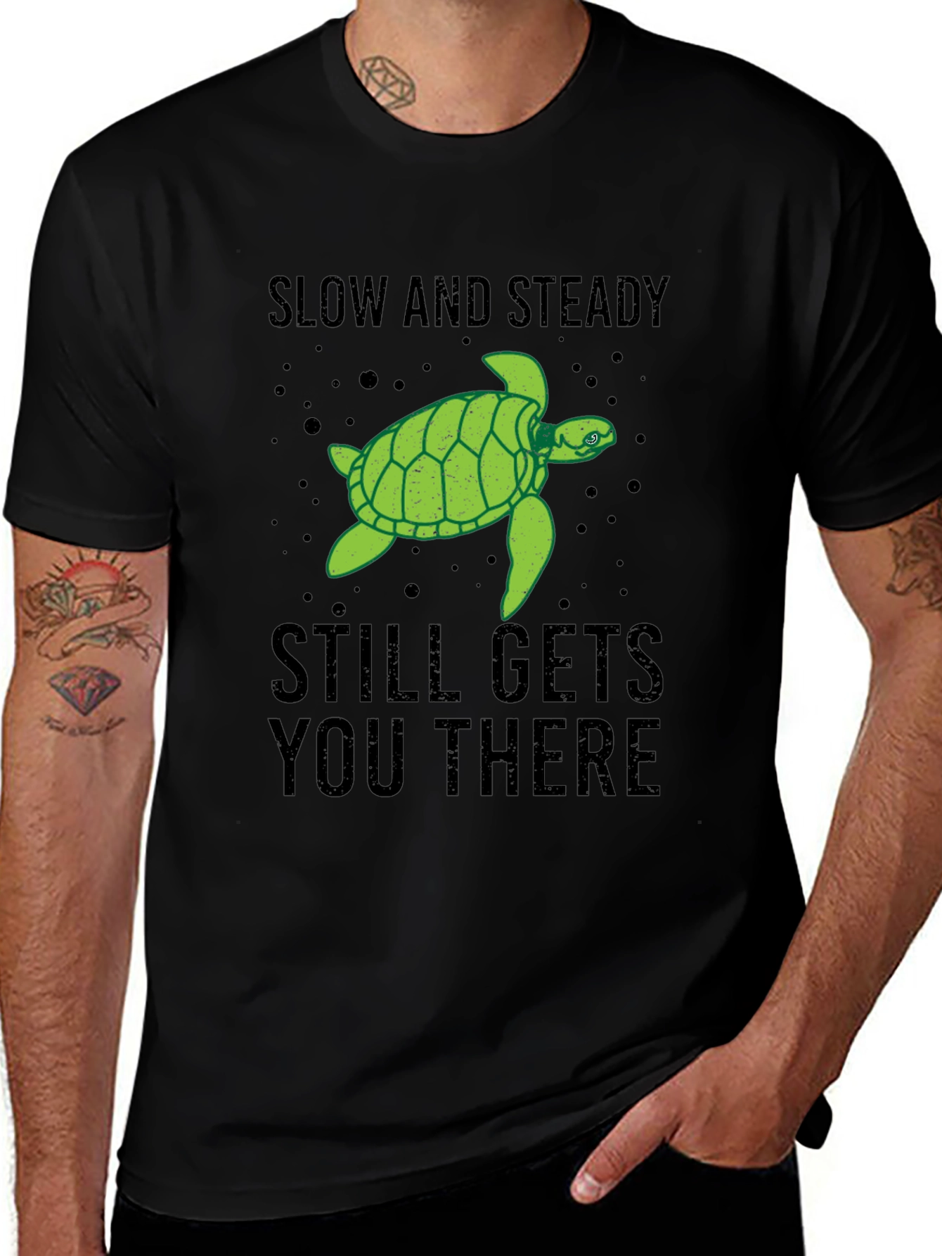 Slow & Steady Turtle Graphic T-Shirt