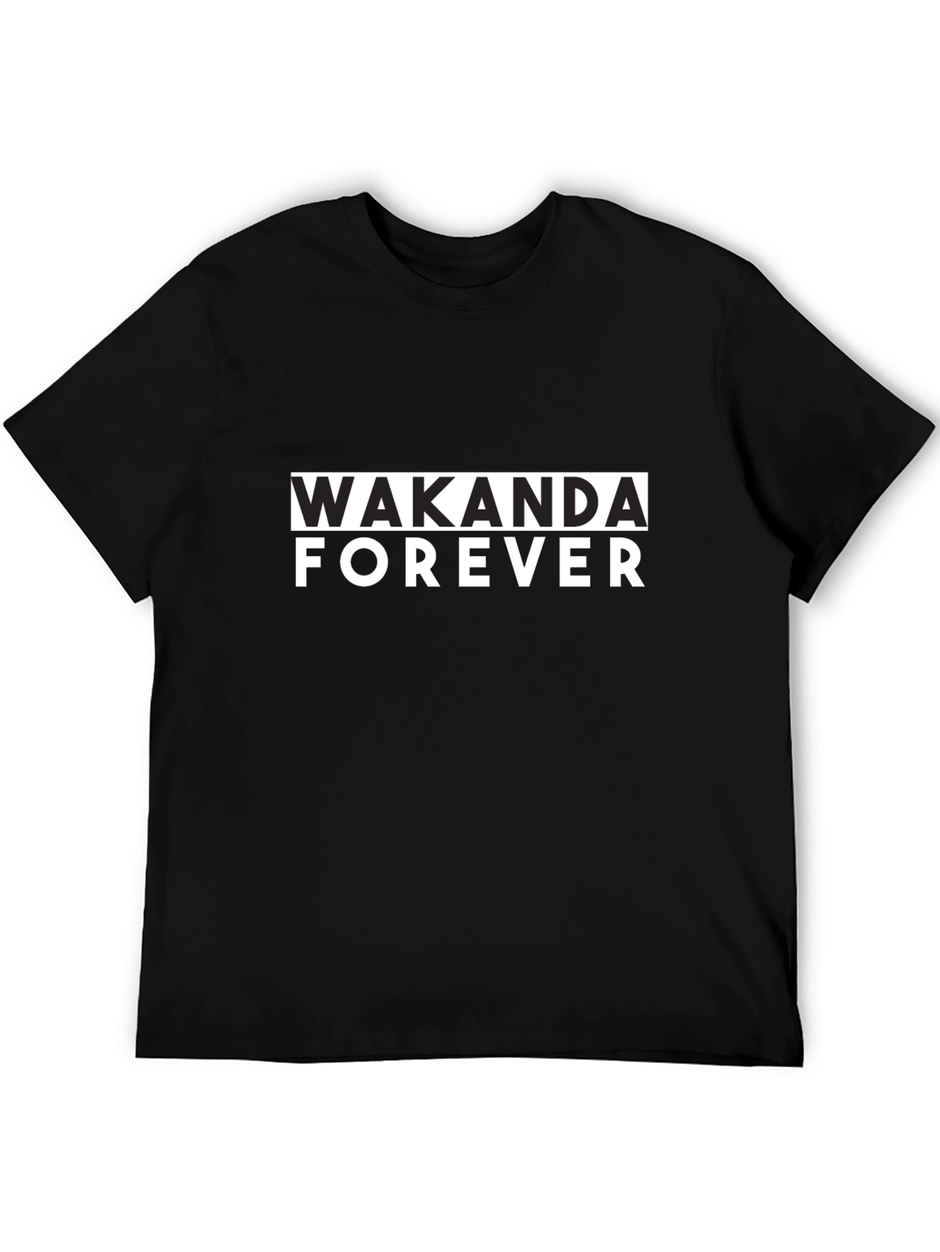 Wakanda Forever Graphic Black T-Shirt