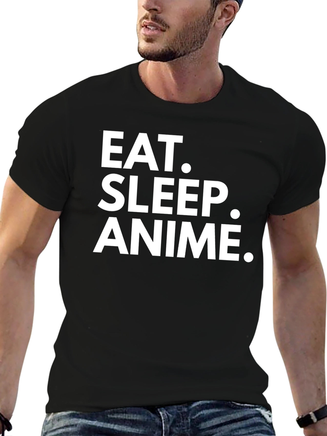 Eat Sleep Anime T-Shirt - Black Cotton Tee