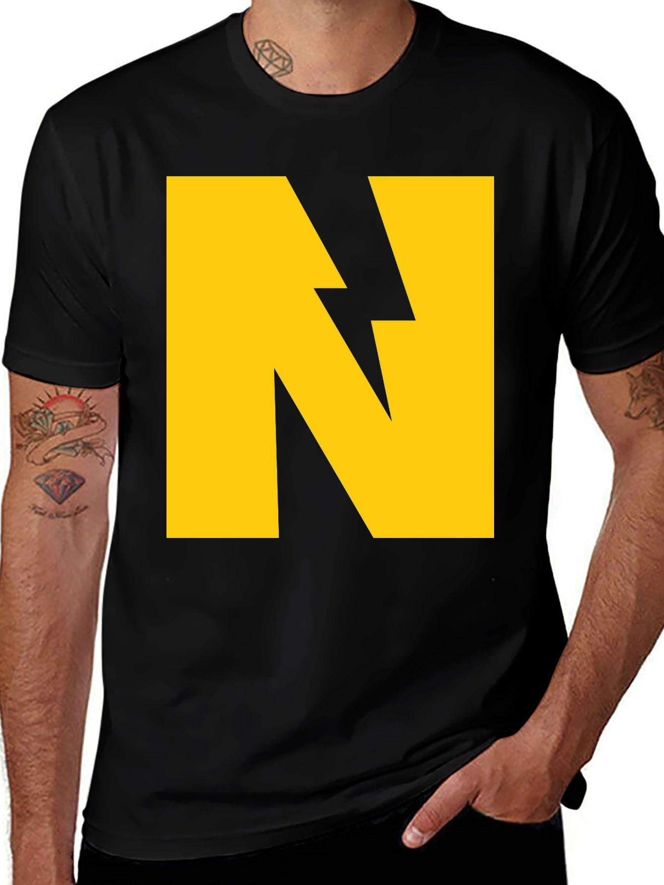 Bold N Graphic Tee - Strike a Stylish Statement
