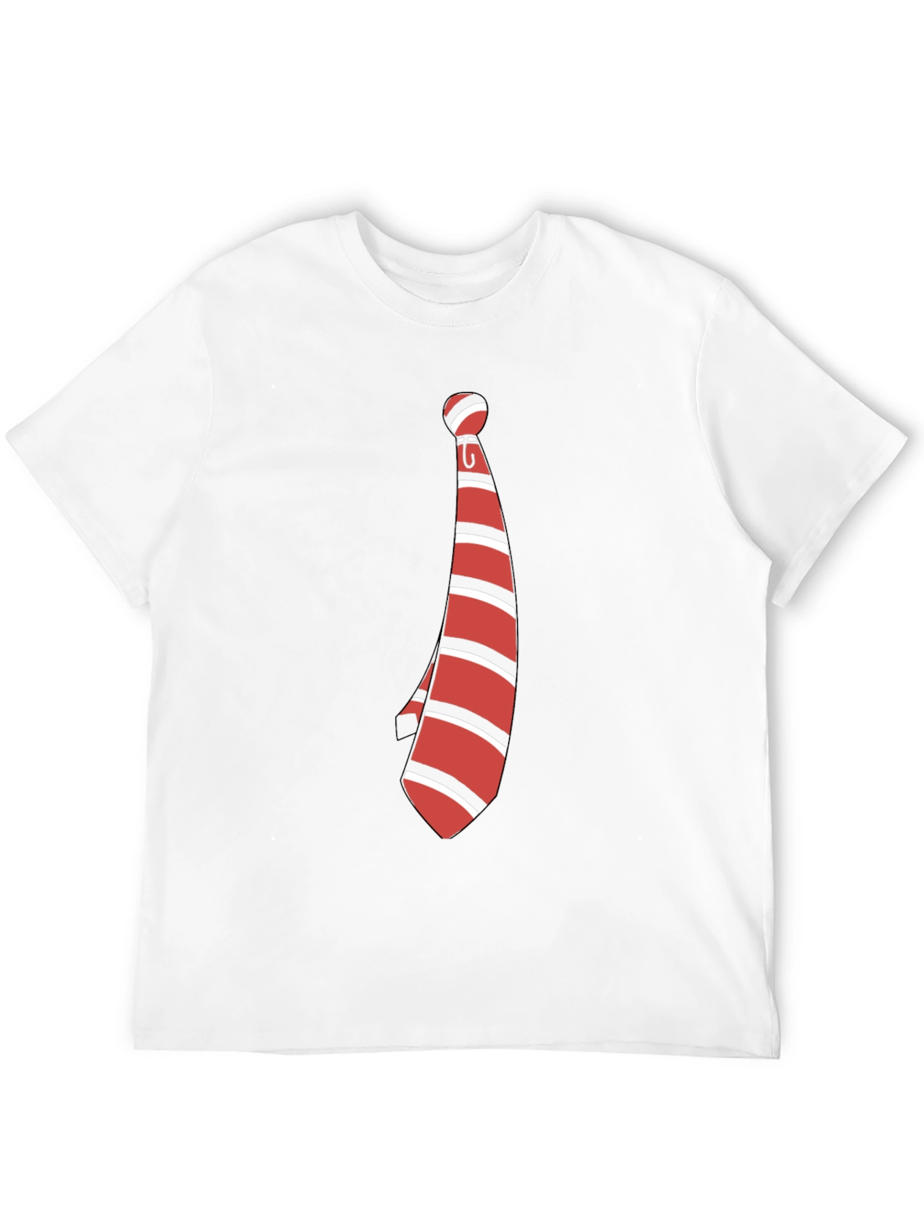 Striped Tie Graphic Tee - Casual Style