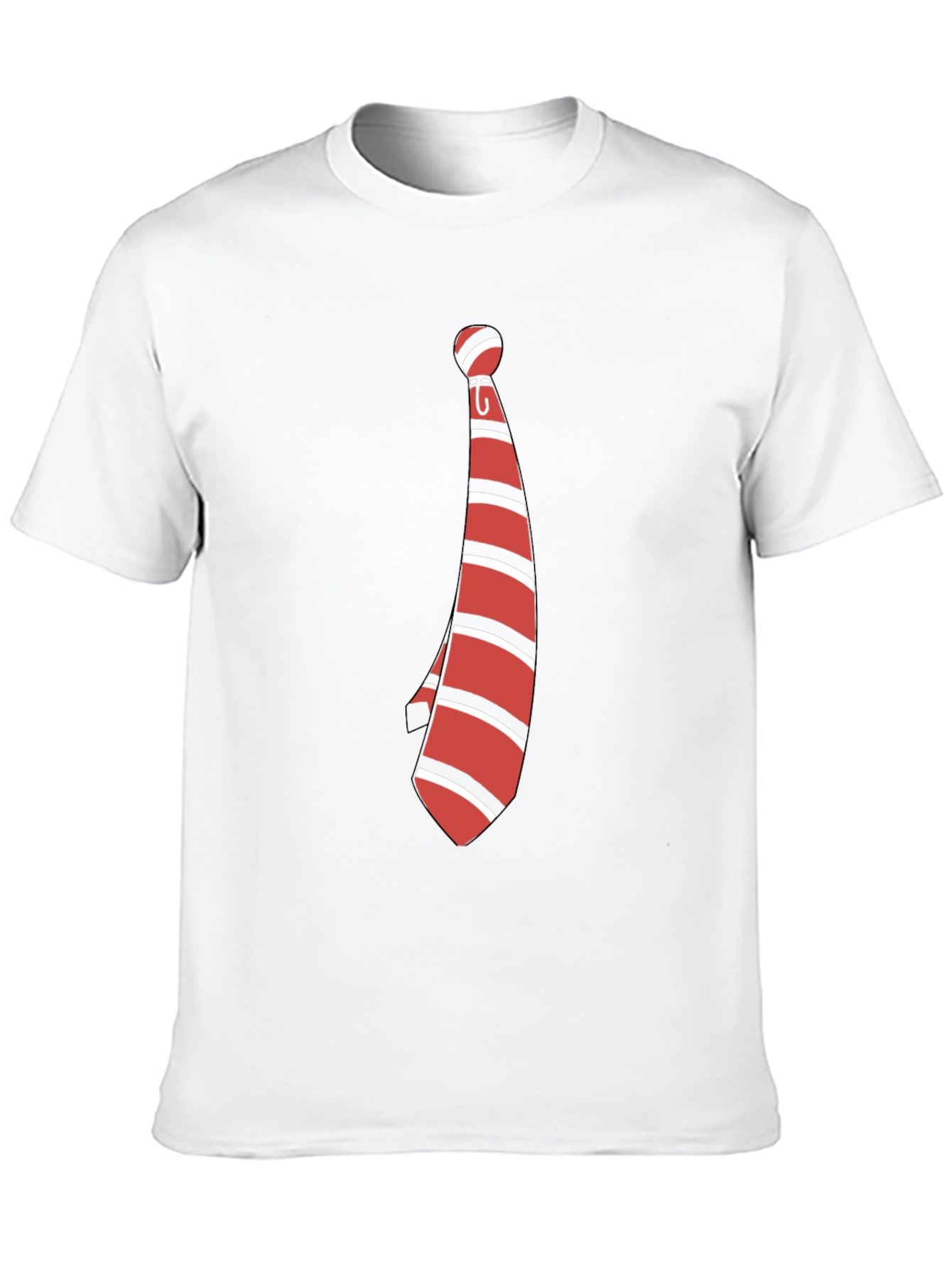 Striped Tie Graphic Tee - Casual Style