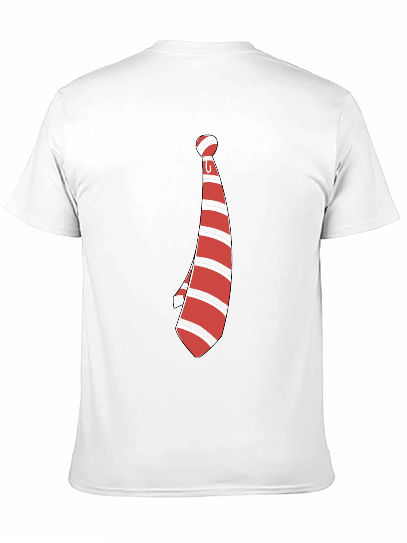 Striped Tie Graphic Tee - Casual Style