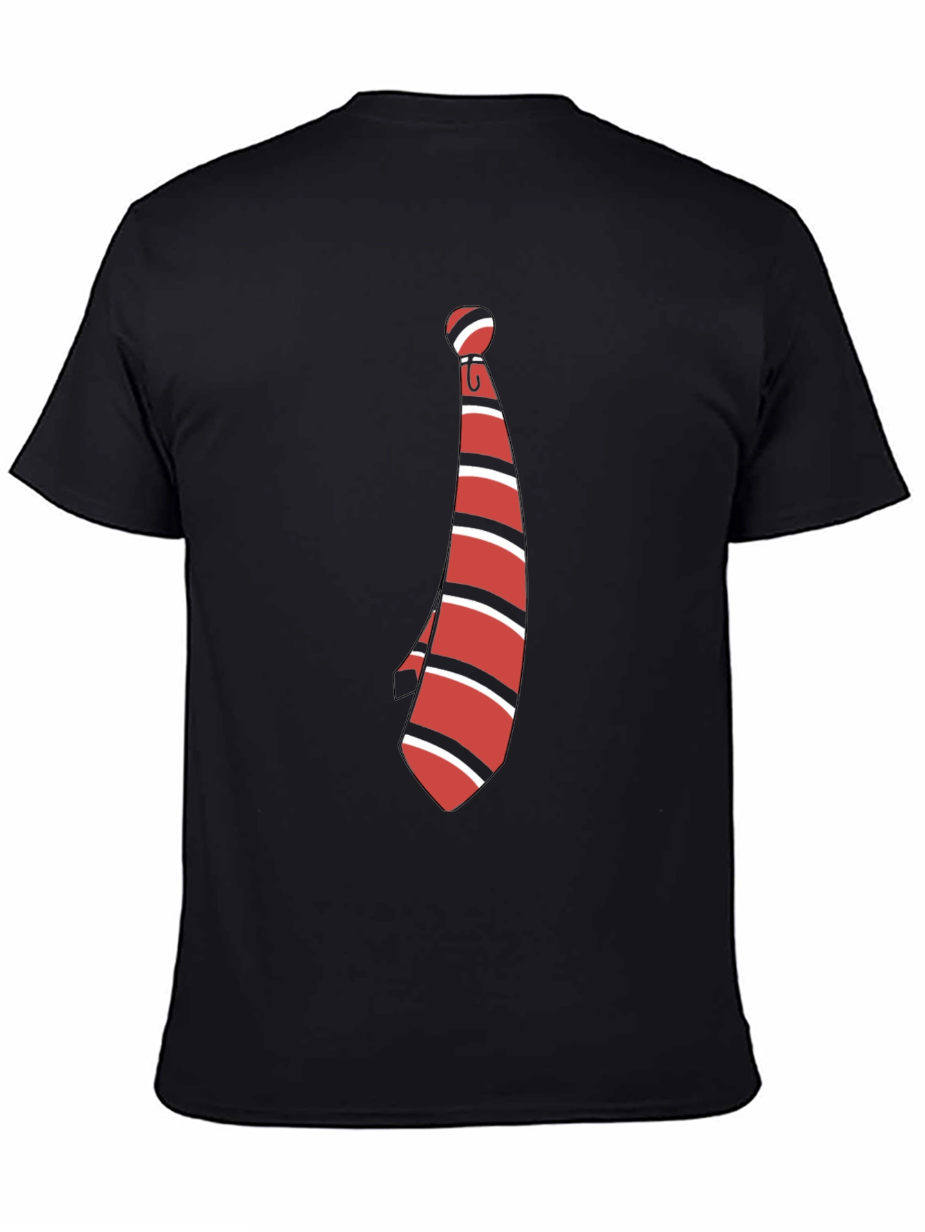 Striped Tie Graphic Tee - Casual Style