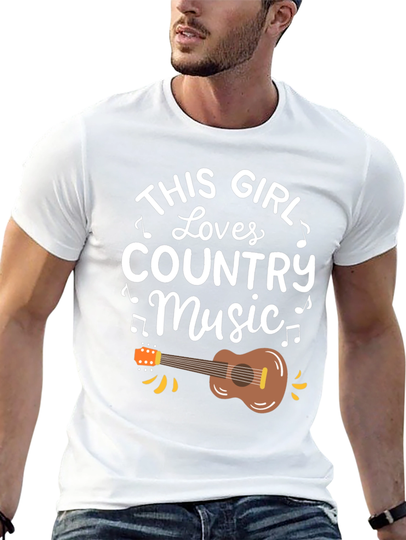 This Girl Loves Country Music Black T-Shirt
