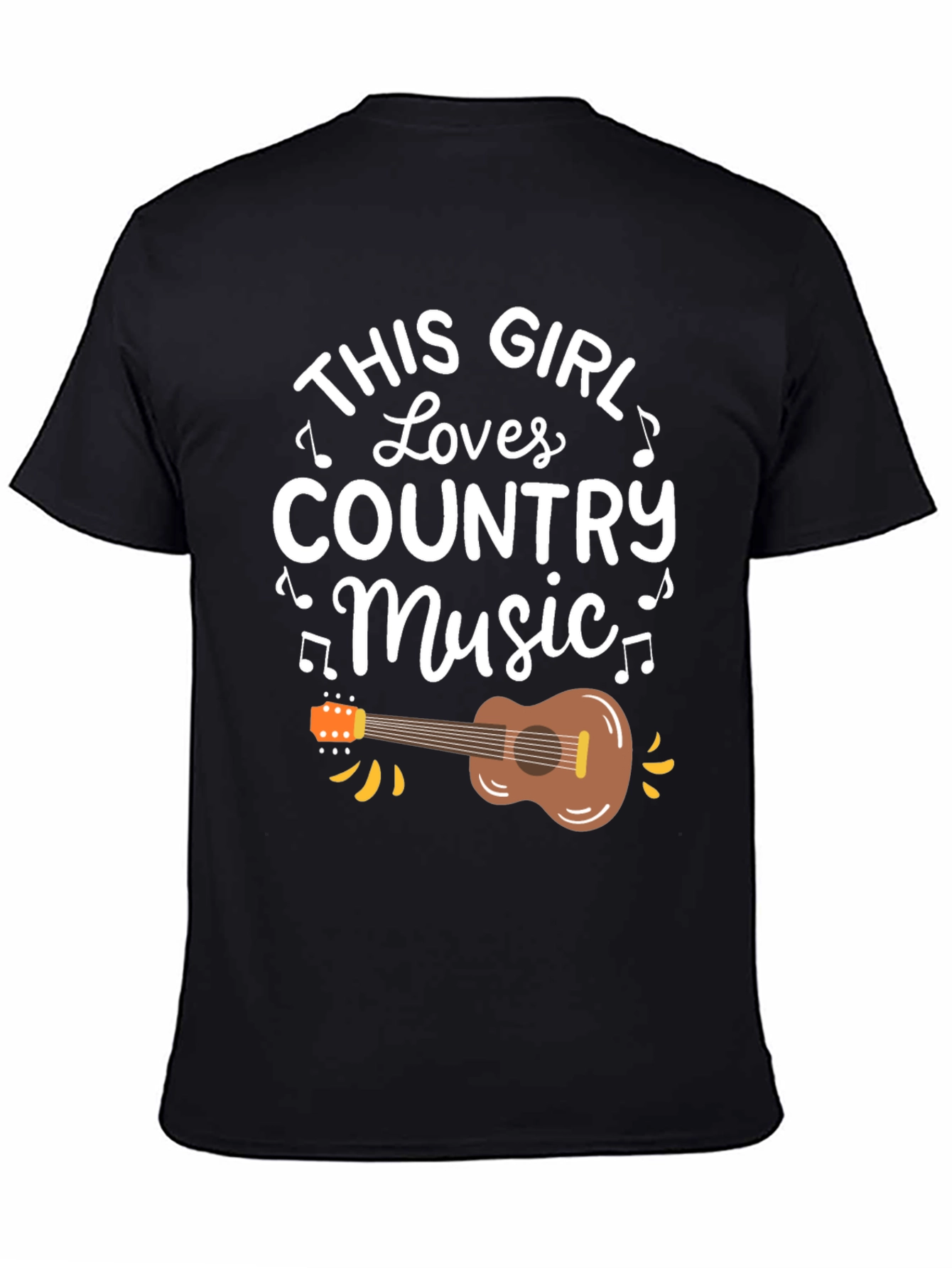 This Girl Loves Country Music Black T-Shirt