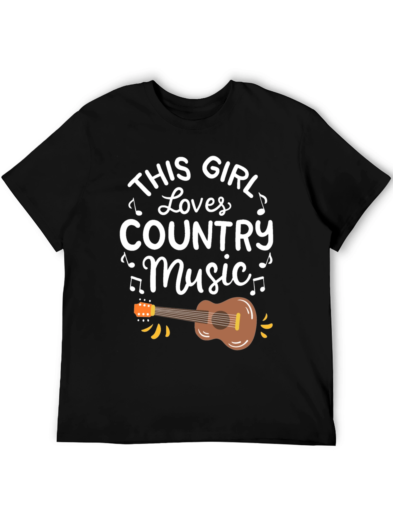 This Girl Loves Country Music Black T-Shirt