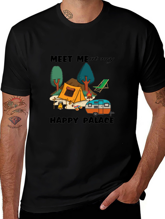Meet Me At My Happy Palace Camping Graphic Tee