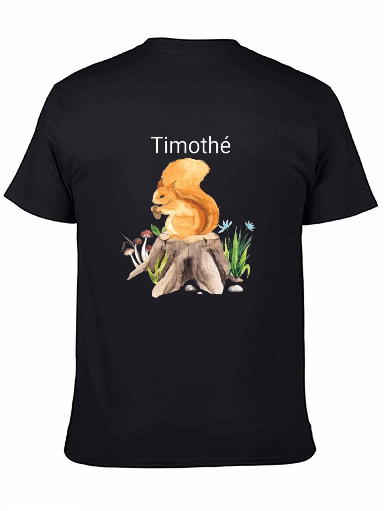 Squirrel on Stump Graphic Tee - Timothé Design