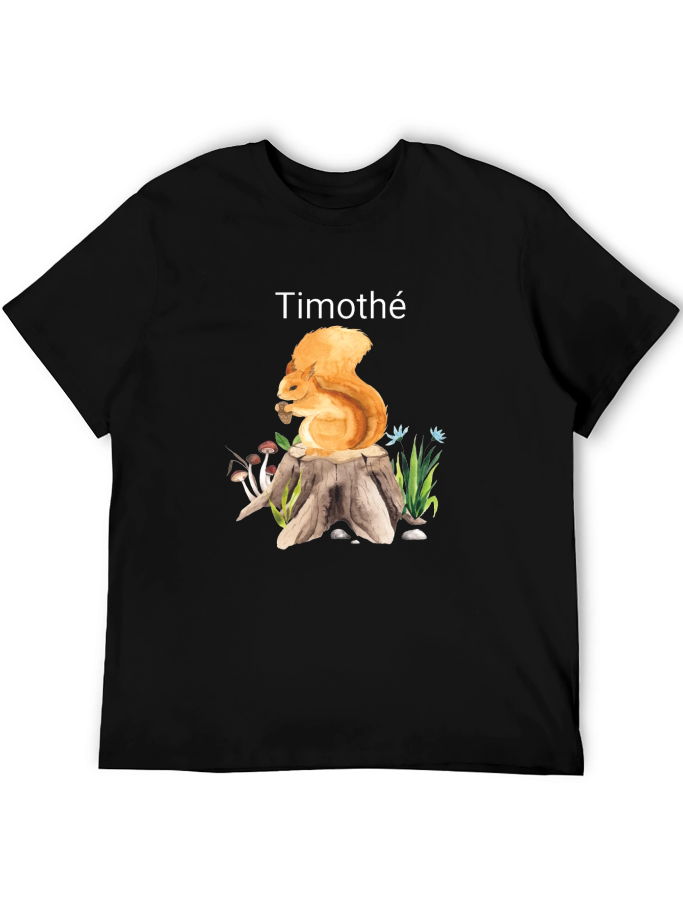 Squirrel on Stump Graphic Tee - Timothé Design
