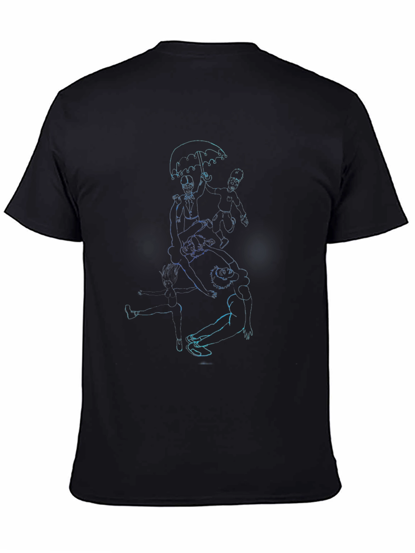 Graphic Print Black Crew Neck T-Shirt