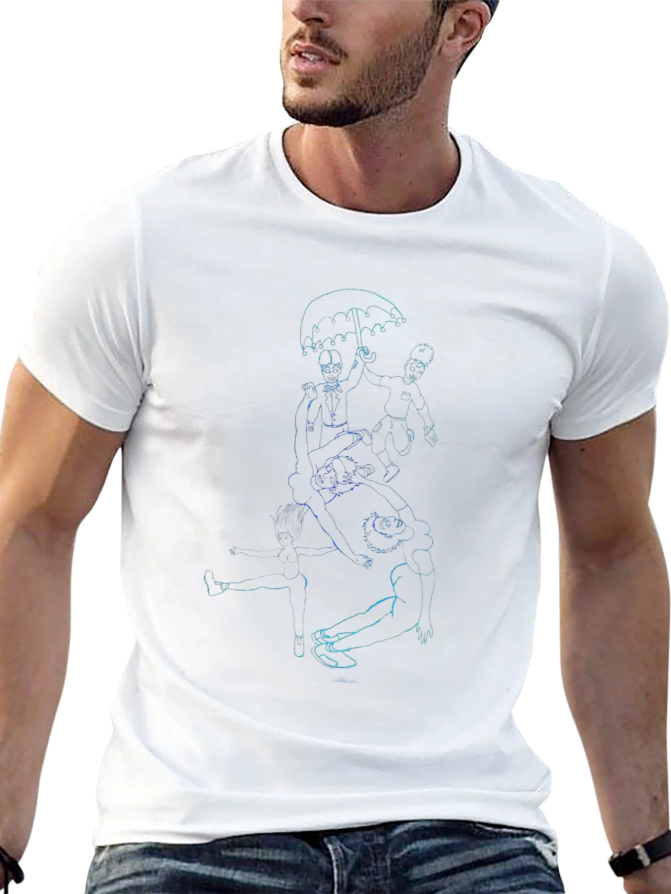 Graphic Print Black Crew Neck T-Shirt