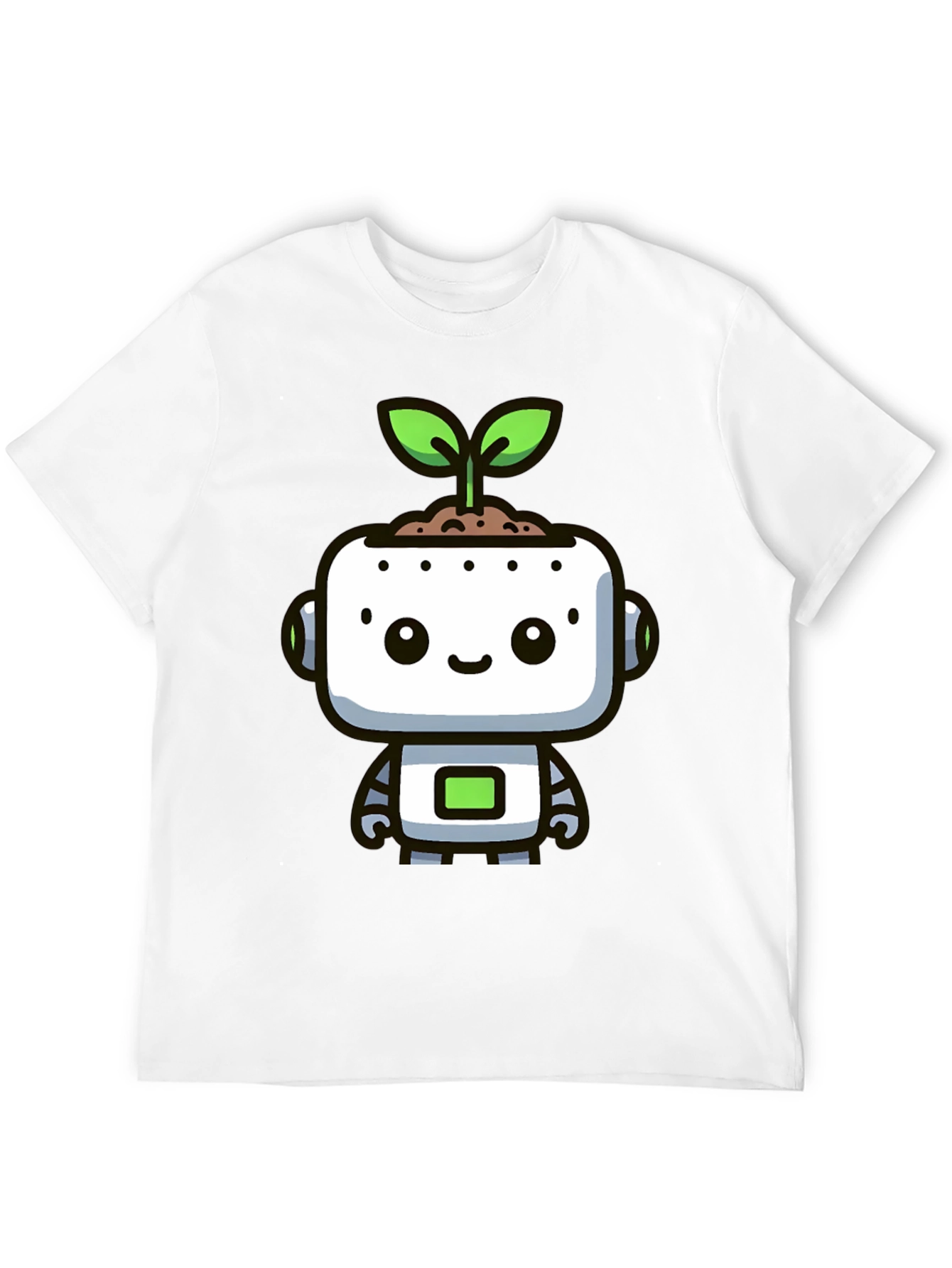 Cute Robot Sprout Graphic Tee