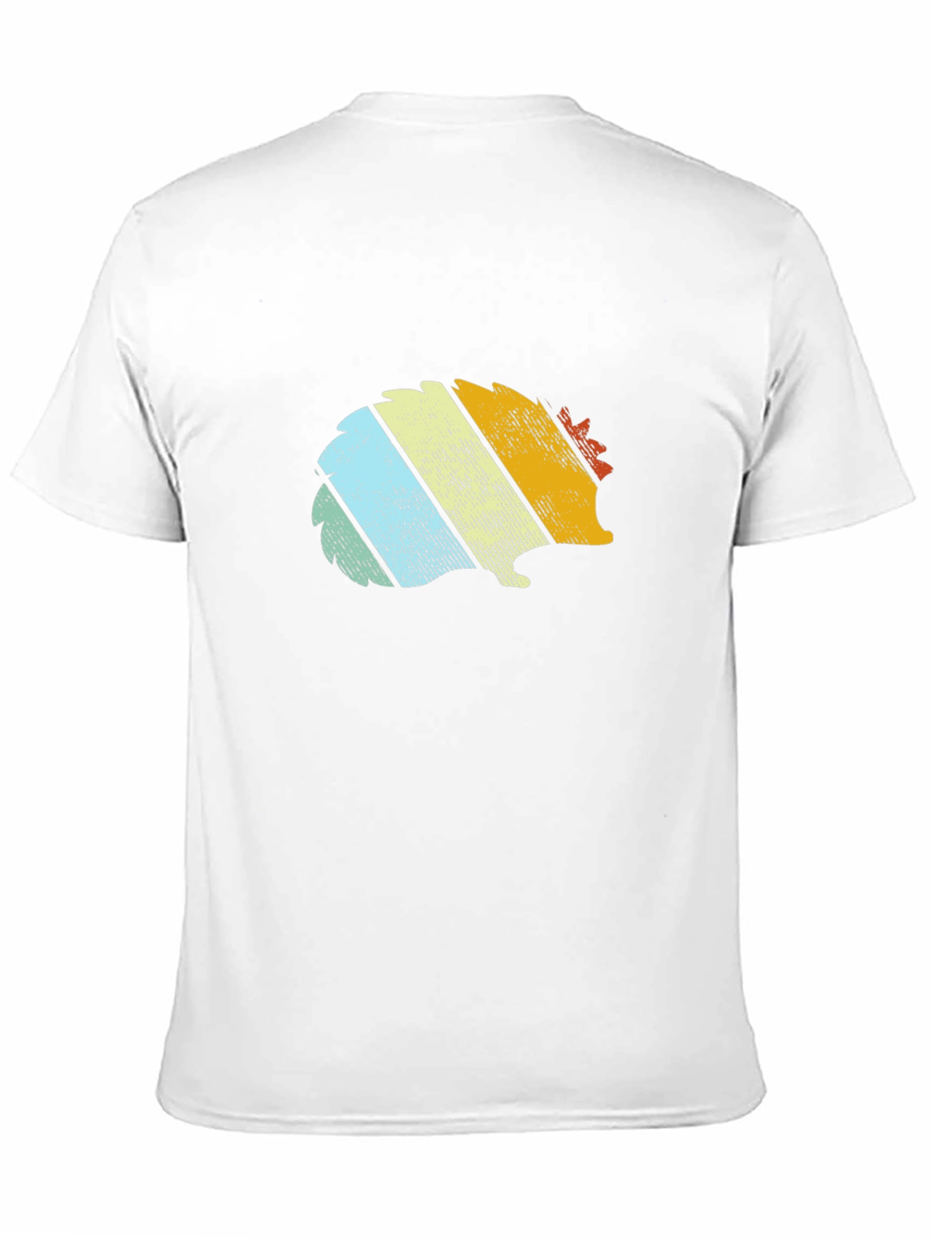 Retro Hedgehog Graphic Tee - Black Cotton T-Shirt