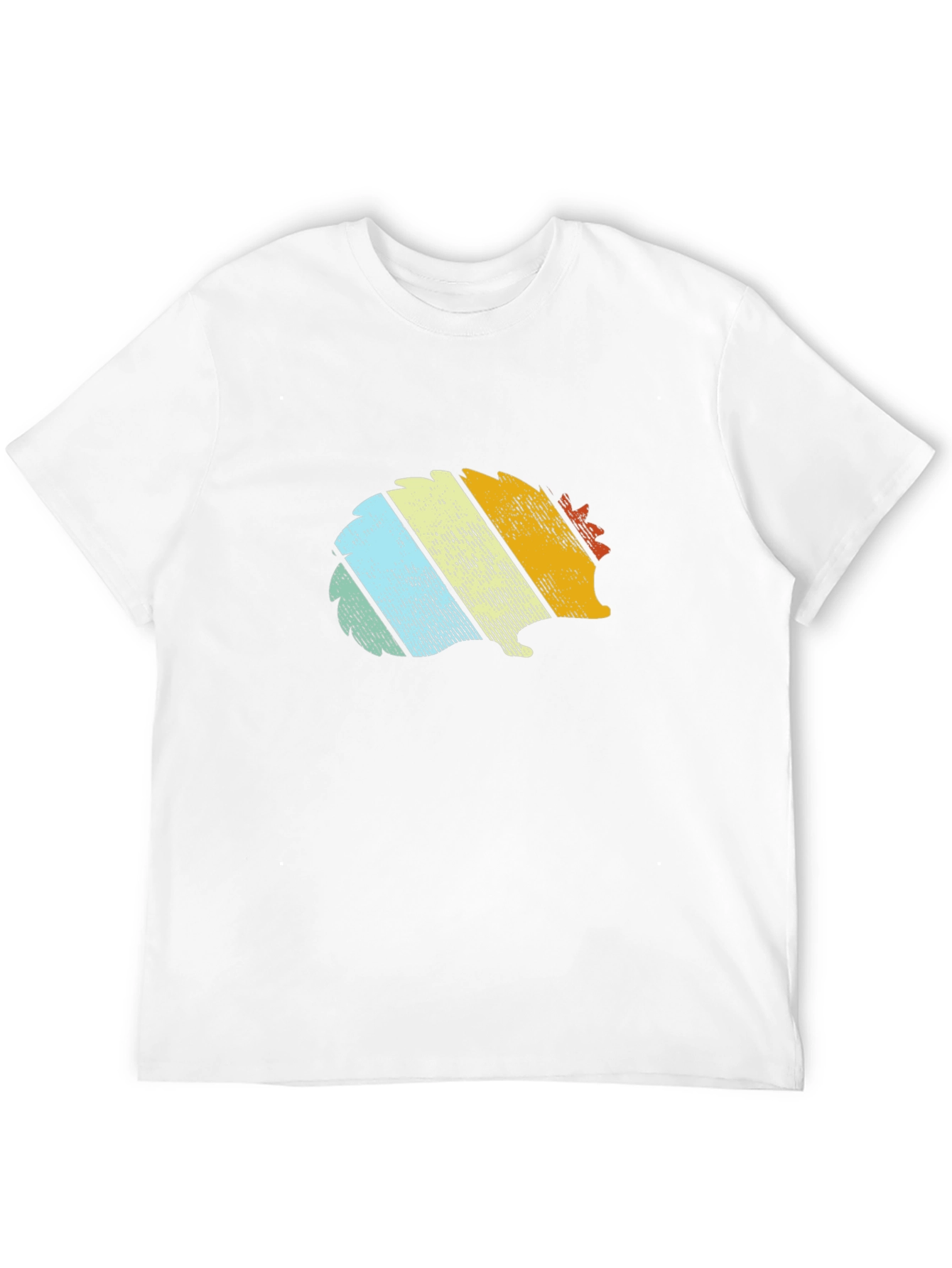 Retro Hedgehog Graphic Tee - Black Cotton T-Shirt